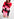 Red, pink and black striped knit sweater Faume - seconde main