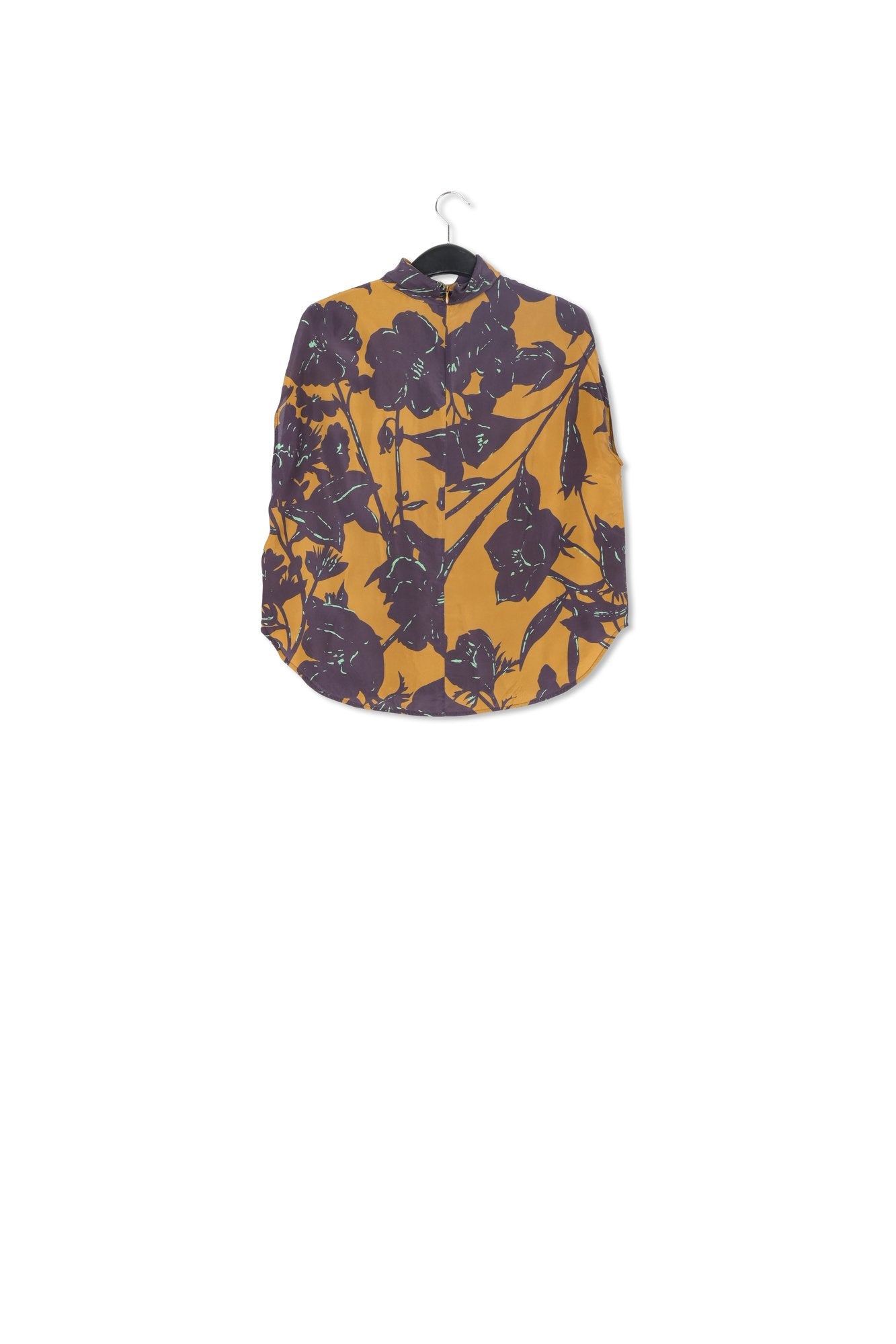 Top en soie bronze à imprimé fleuri RE—SSENTIEL | Essentiel second hand