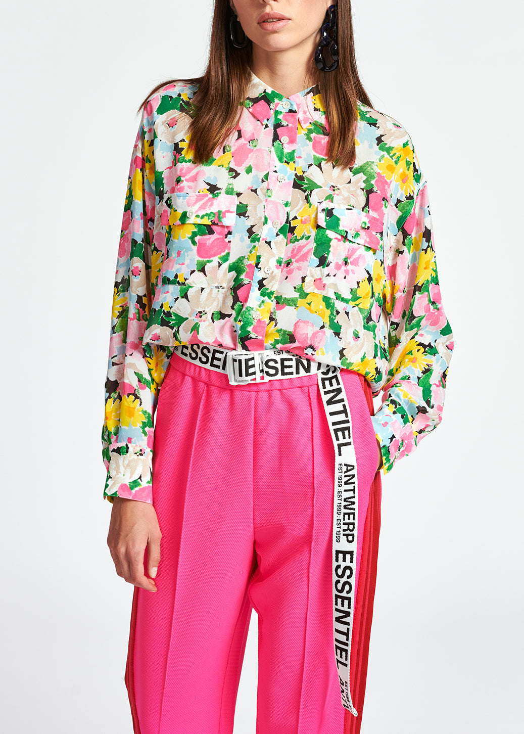 Multicolored floral-print shirt RE—SSENTIEL | Essentiel second hand