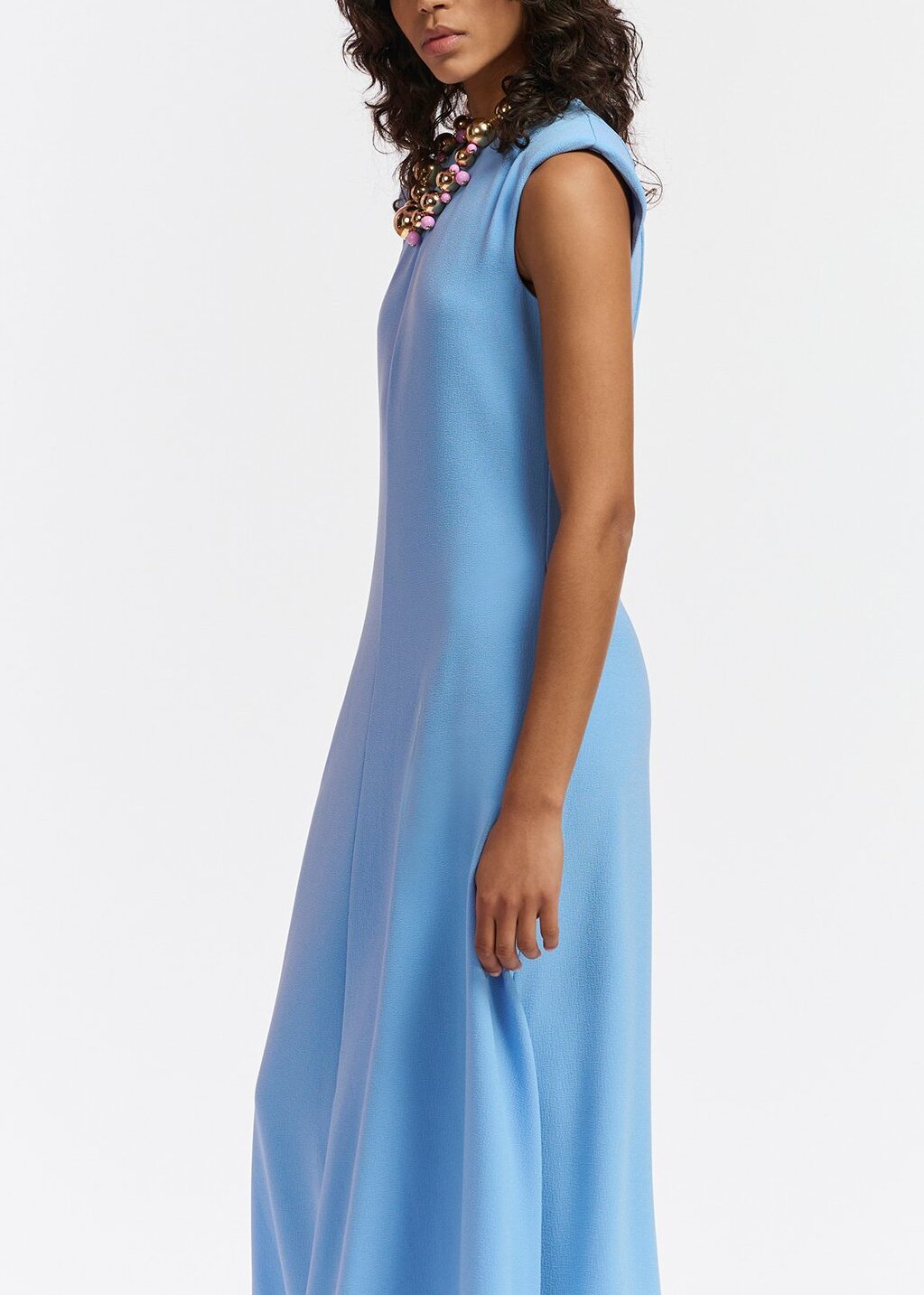 Blue A-line maxi-length dress RE—SSENTIEL | Essentiel second hand