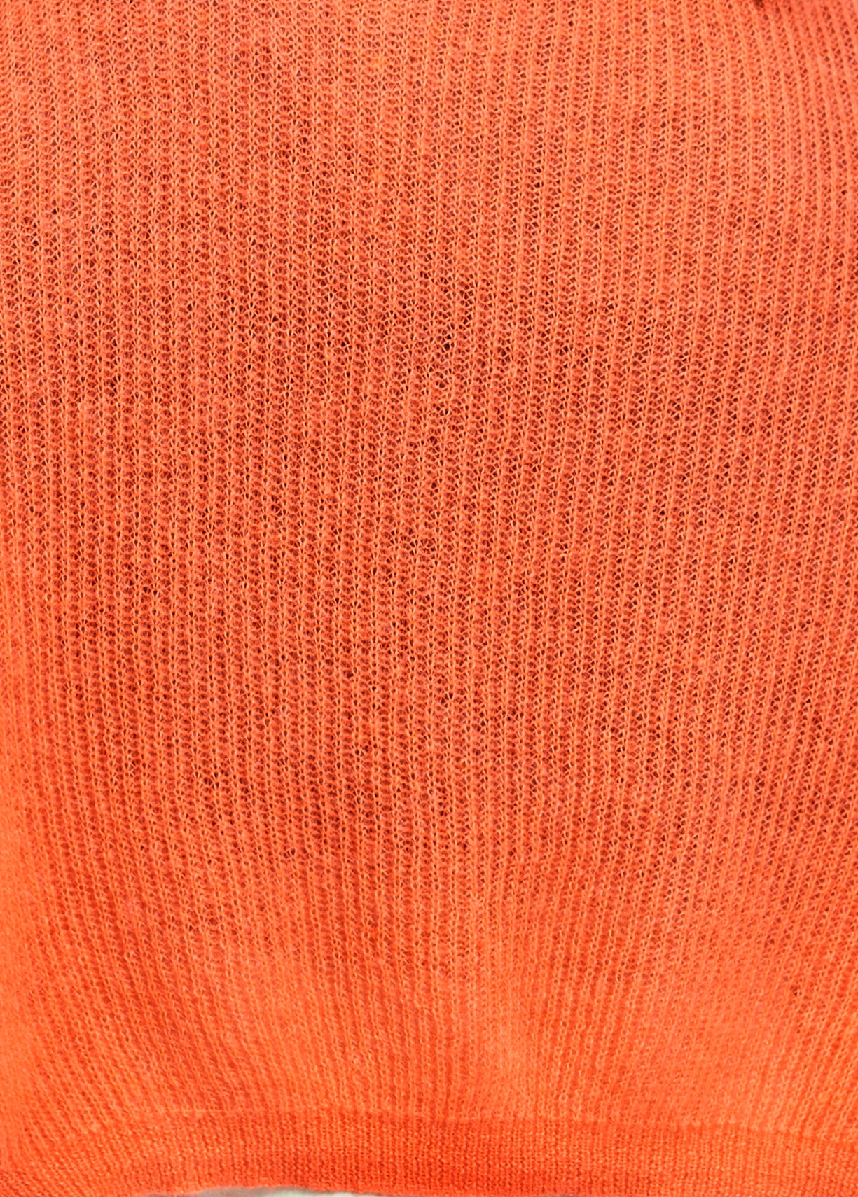 Orange ribbed knit cardigan with mohair RE—SSENTIEL | Essentiel second hand