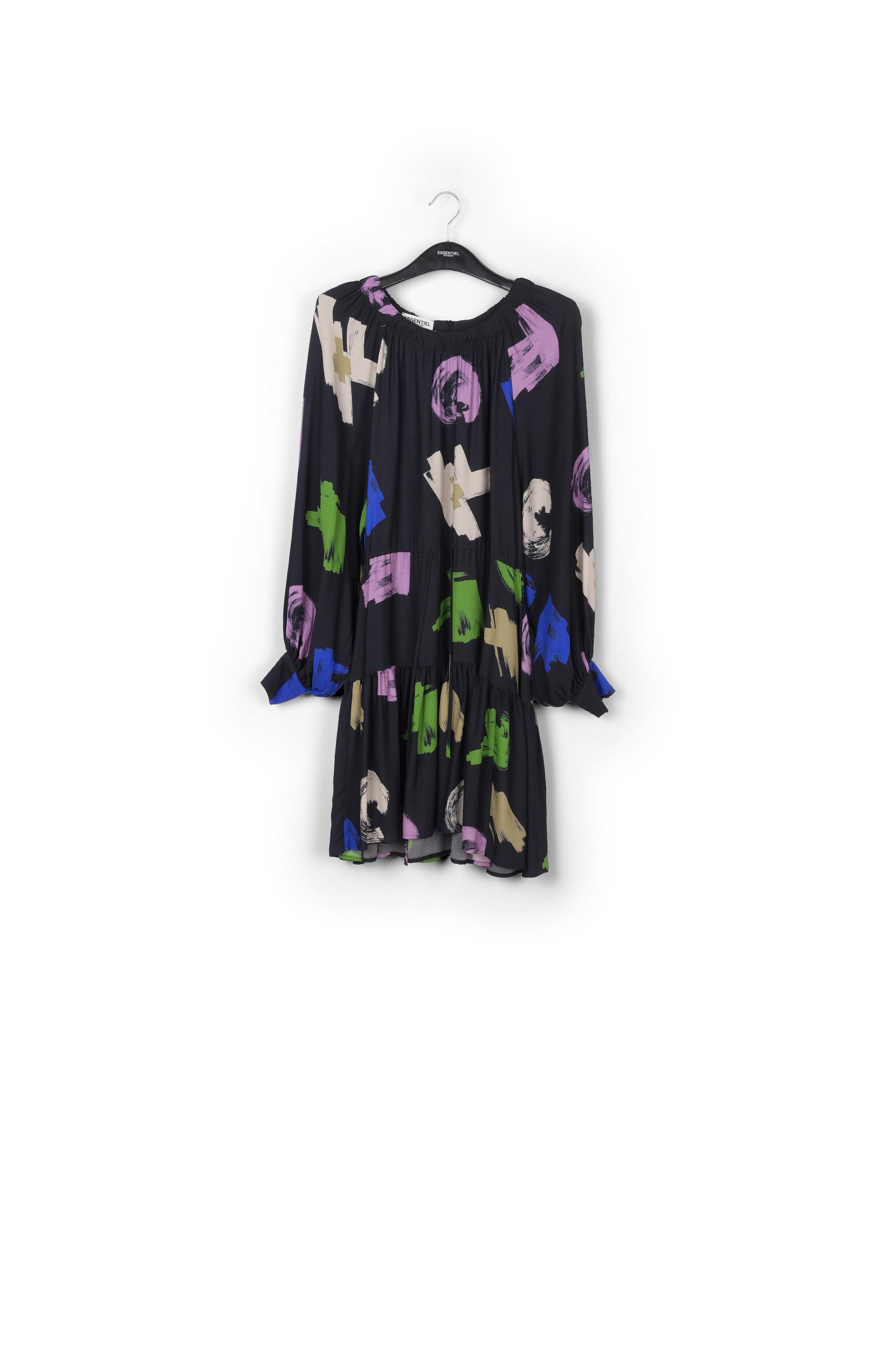 Mini robe à fleurs bleue, lilas et blanc cassé RE—SSENTIEL | Essentiel second hand