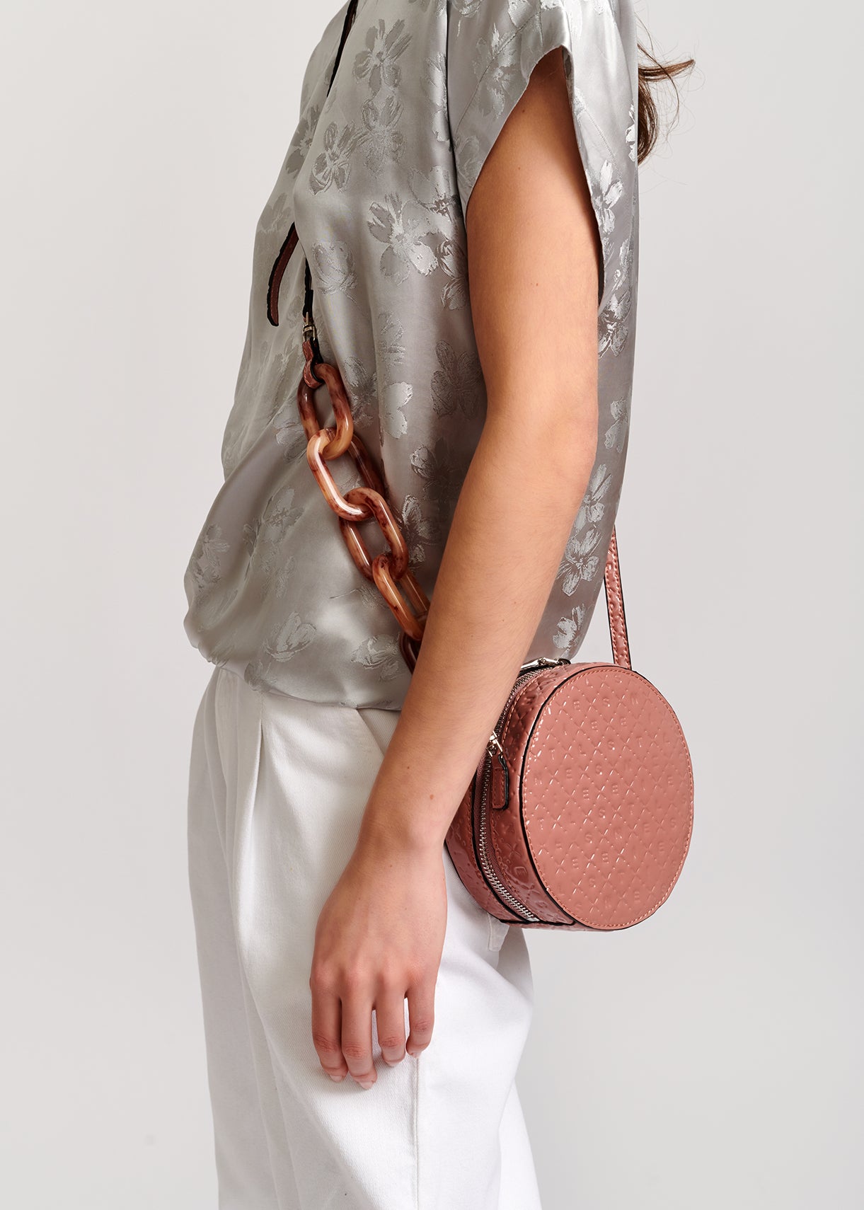 Top gris en jacquard fleuri RE—SSENTIEL | Essentiel second hand