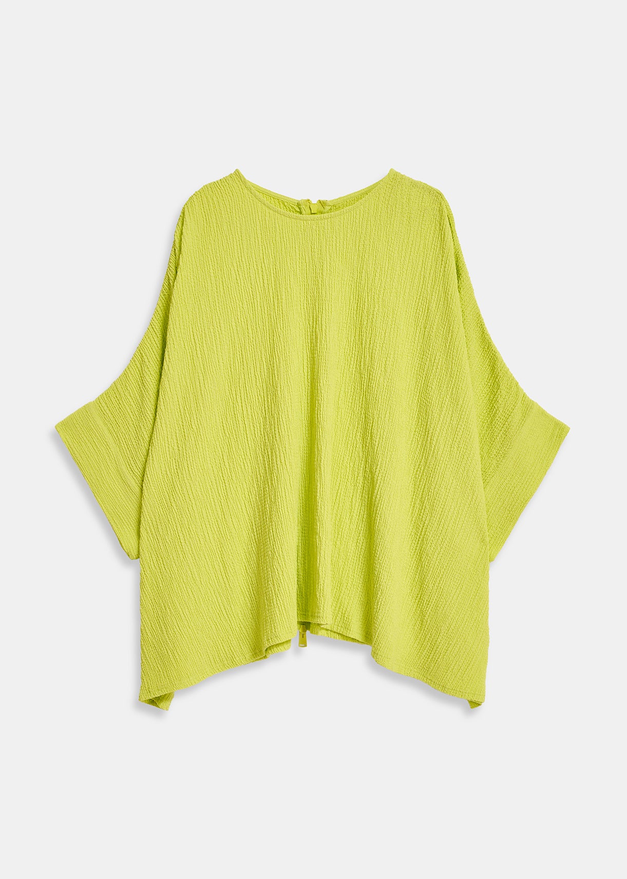 Lime green oversized seersucker top RE—SSENTIEL | Essentiel second hand