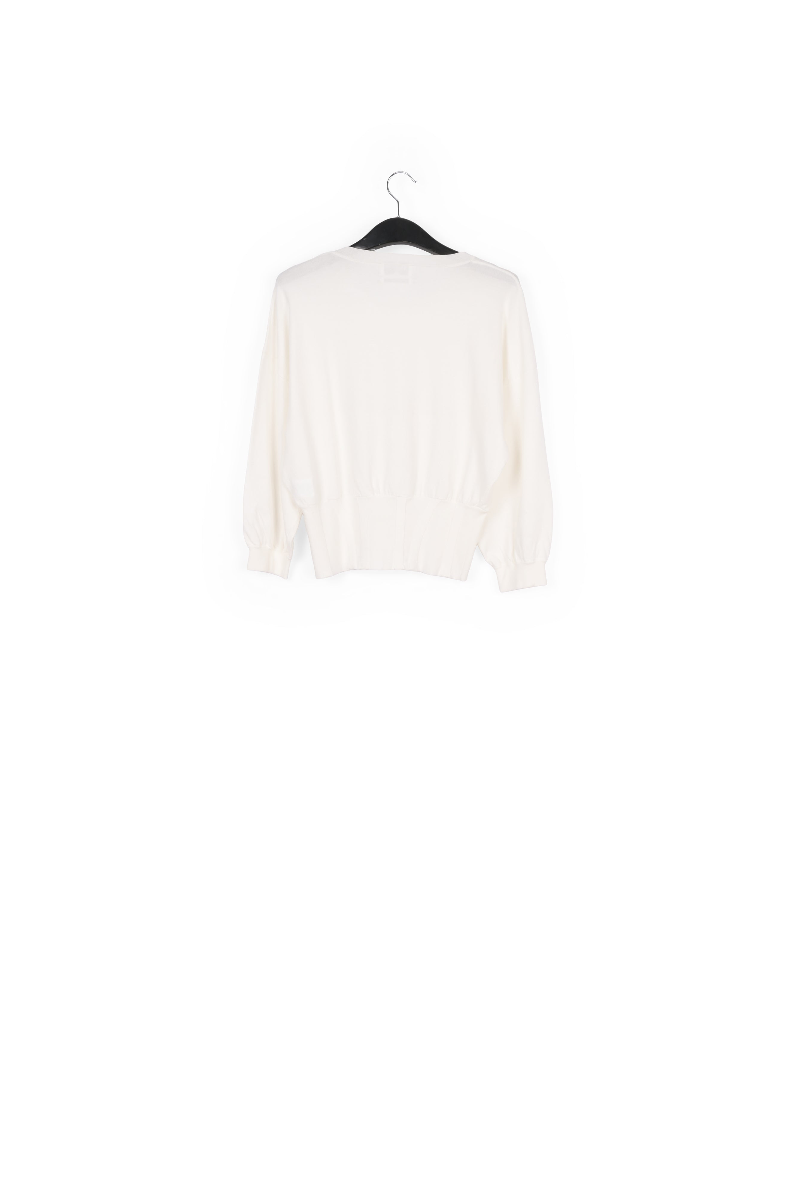 White knitted sweater with fitted waist RE—SSENTIEL | Essentiel second hand