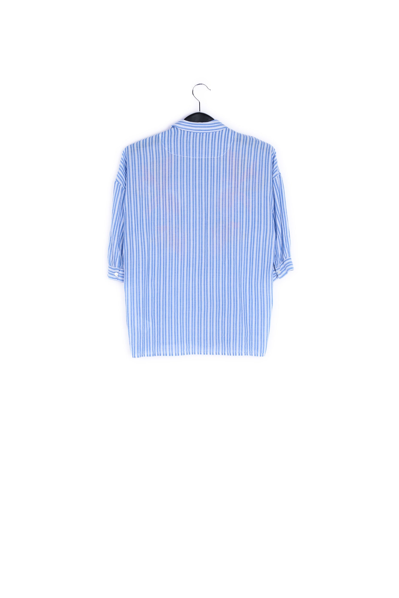 Blue and white striped embroidered shirt RE—SSENTIEL | Essentiel second hand