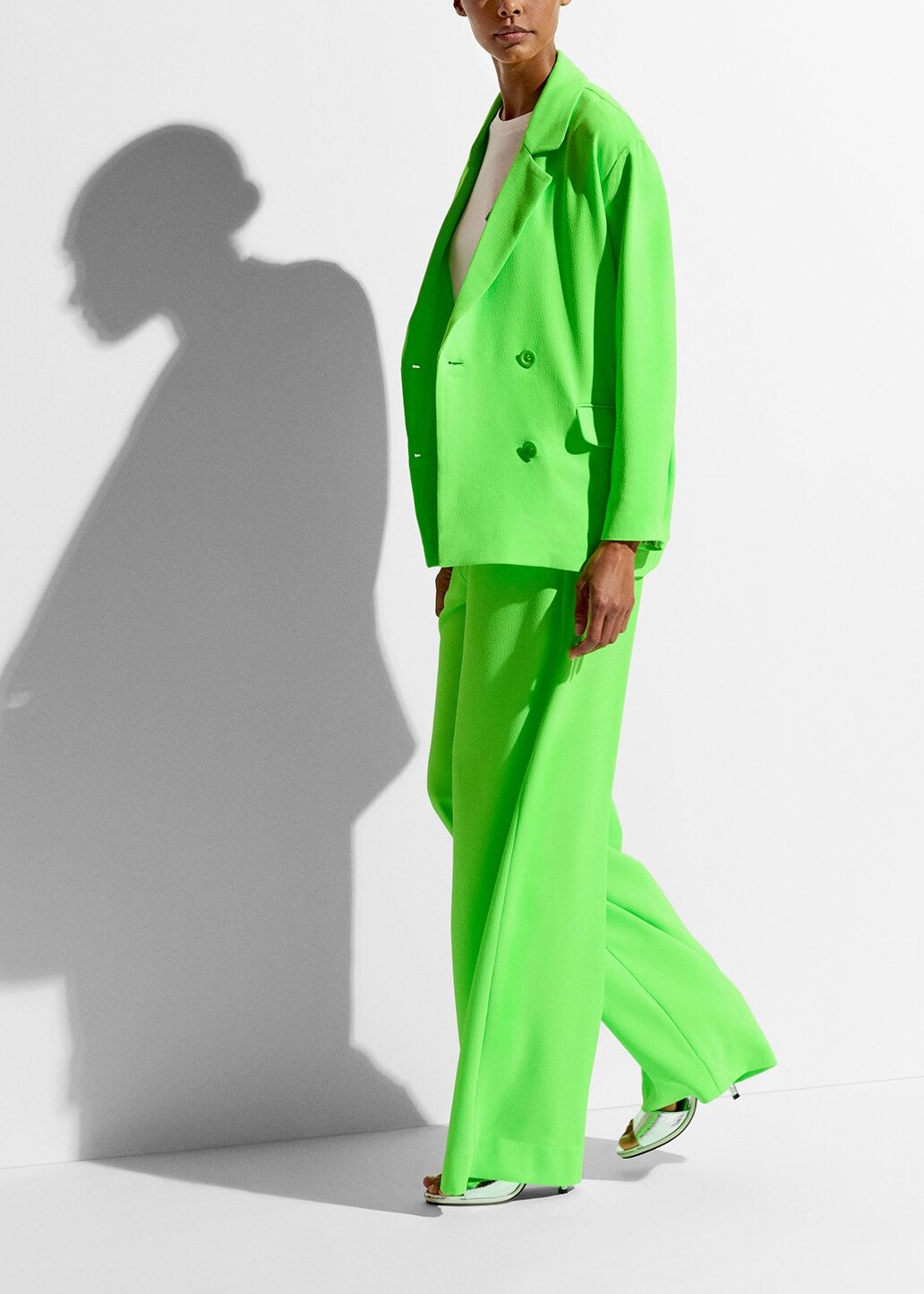 Blazer croisé vert fluo RE—SSENTIEL | Essentiel second hand