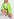 Chemise en coton à imprimé fleuri vert citron et blanc Faume - seconde main