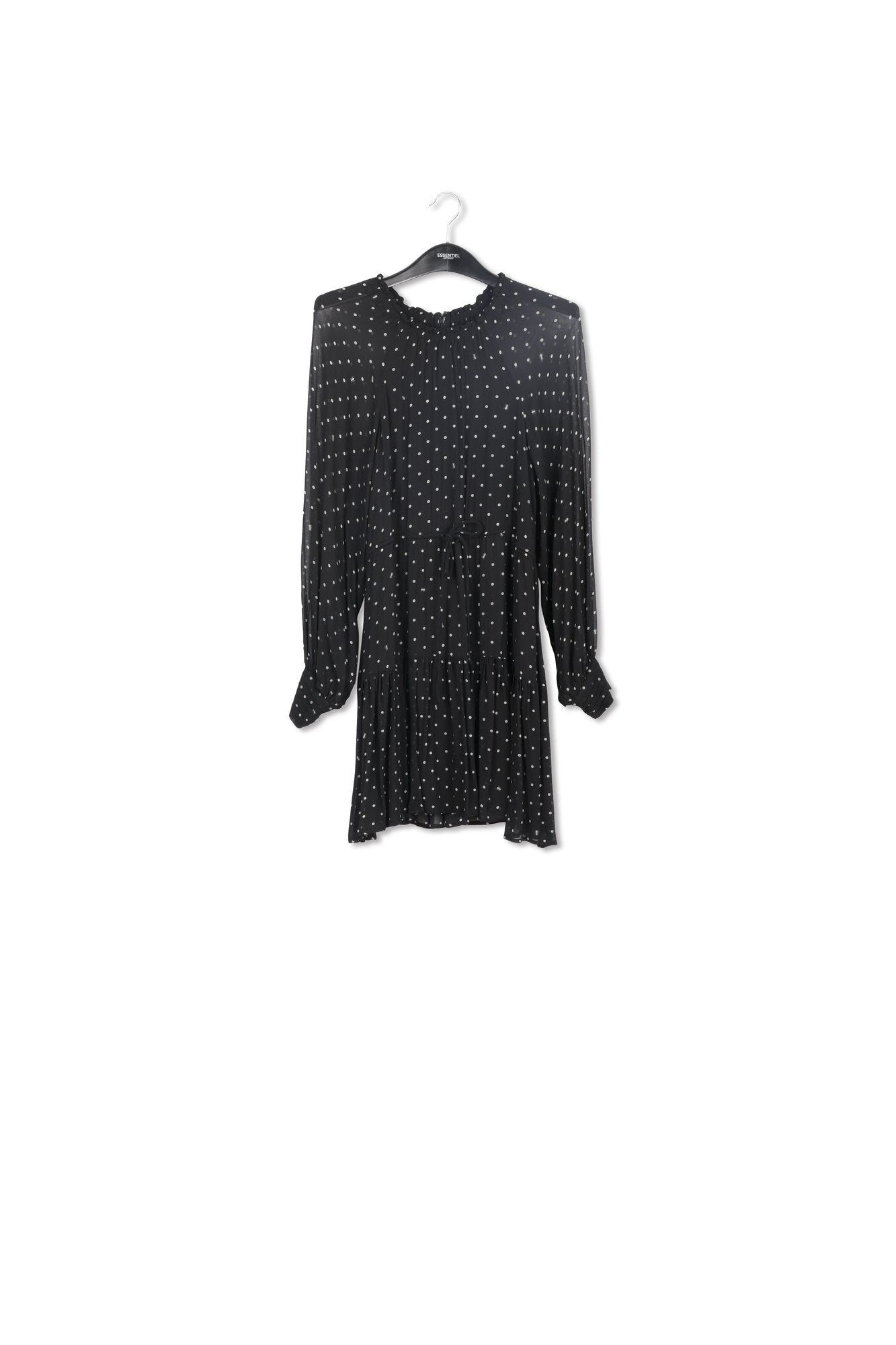 Black floral-print mini dress RE—SSENTIEL | Essentiel second hand