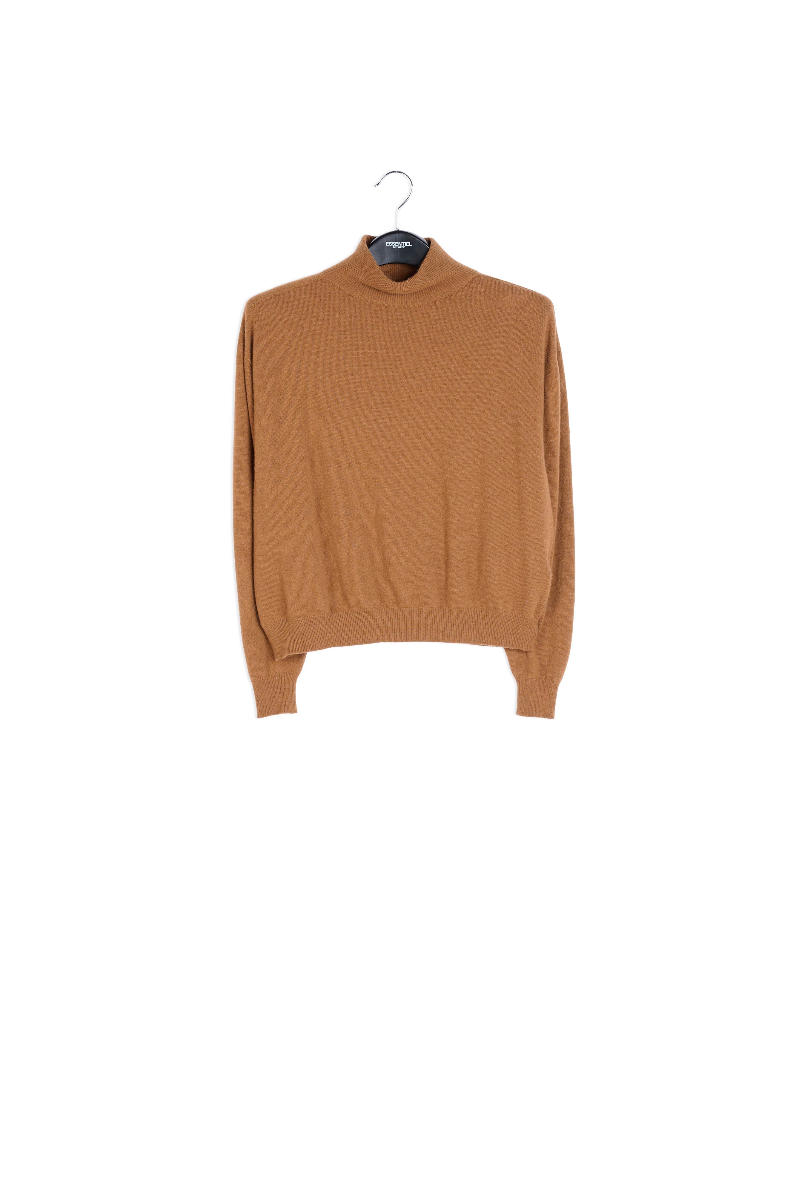 Camel merino wool blend turtleneck sweater RE—SSENTIEL | Essentiel second hand