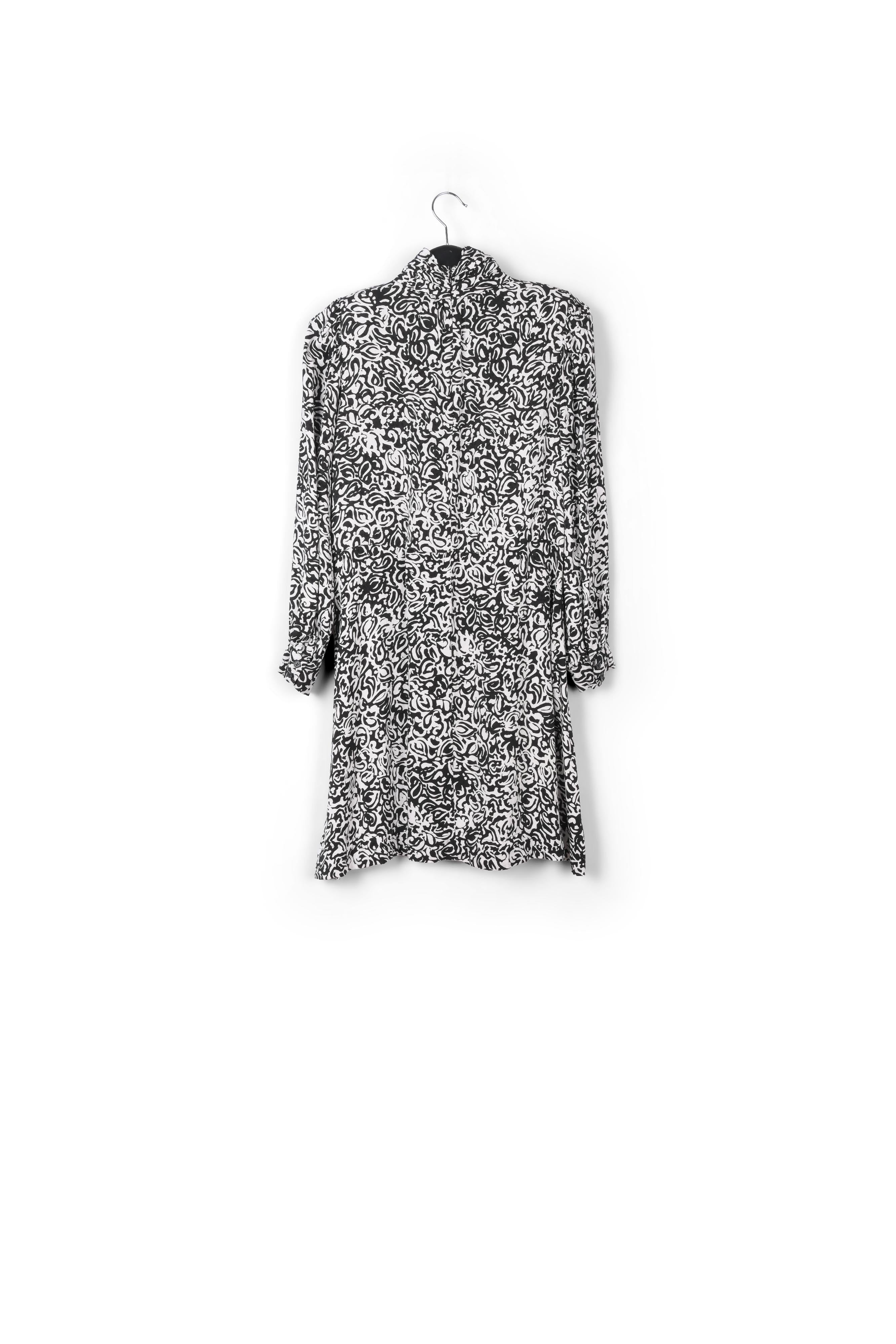 Mini robe à col roulé noire à imprimé panthère RE—SSENTIEL | Essentiel second hand