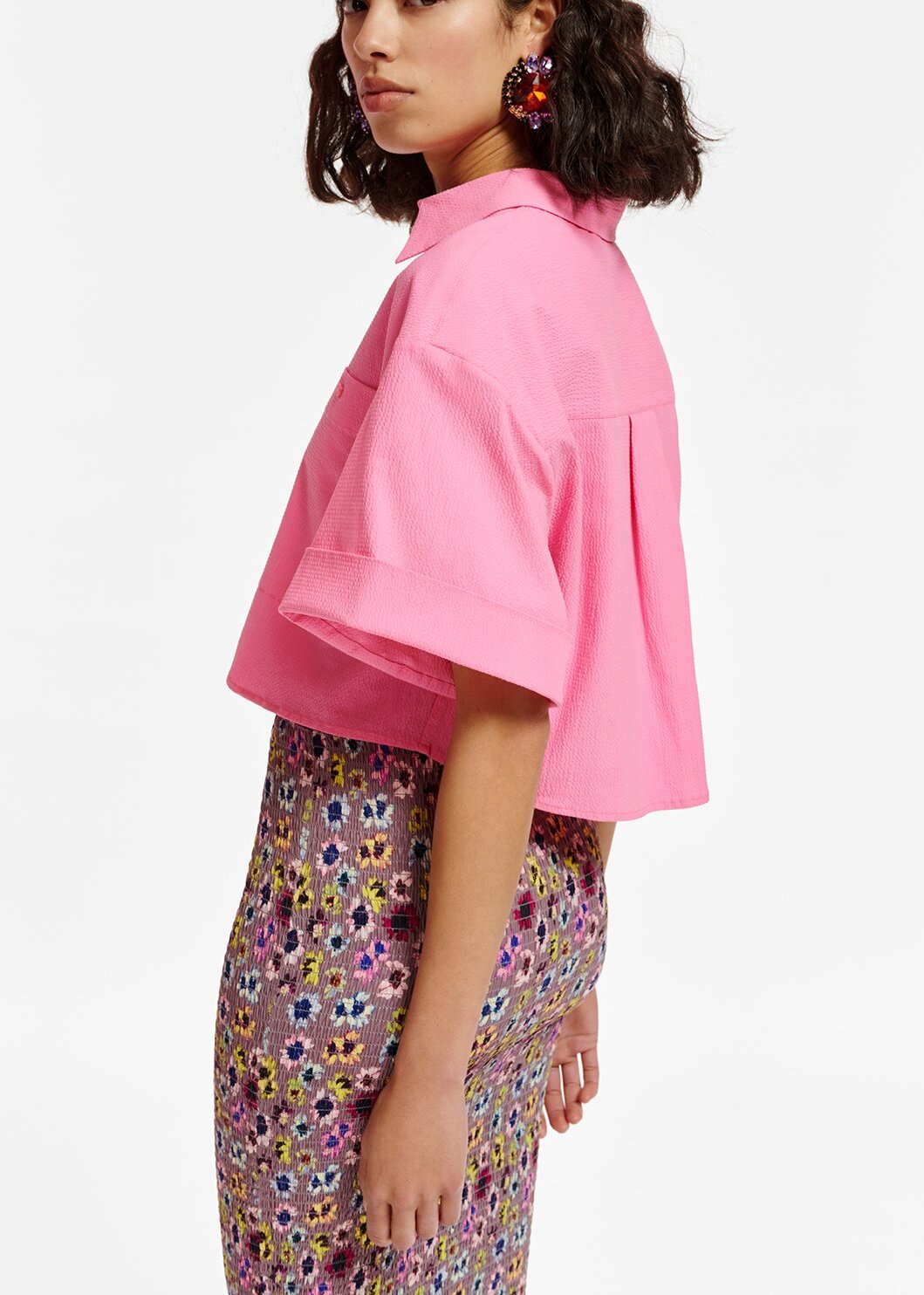Pink cropped shirt RE—SSENTIEL | Essentiel second hand