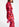 Pink and red floral-print stretch-jersey midi dress Faume - seconde main