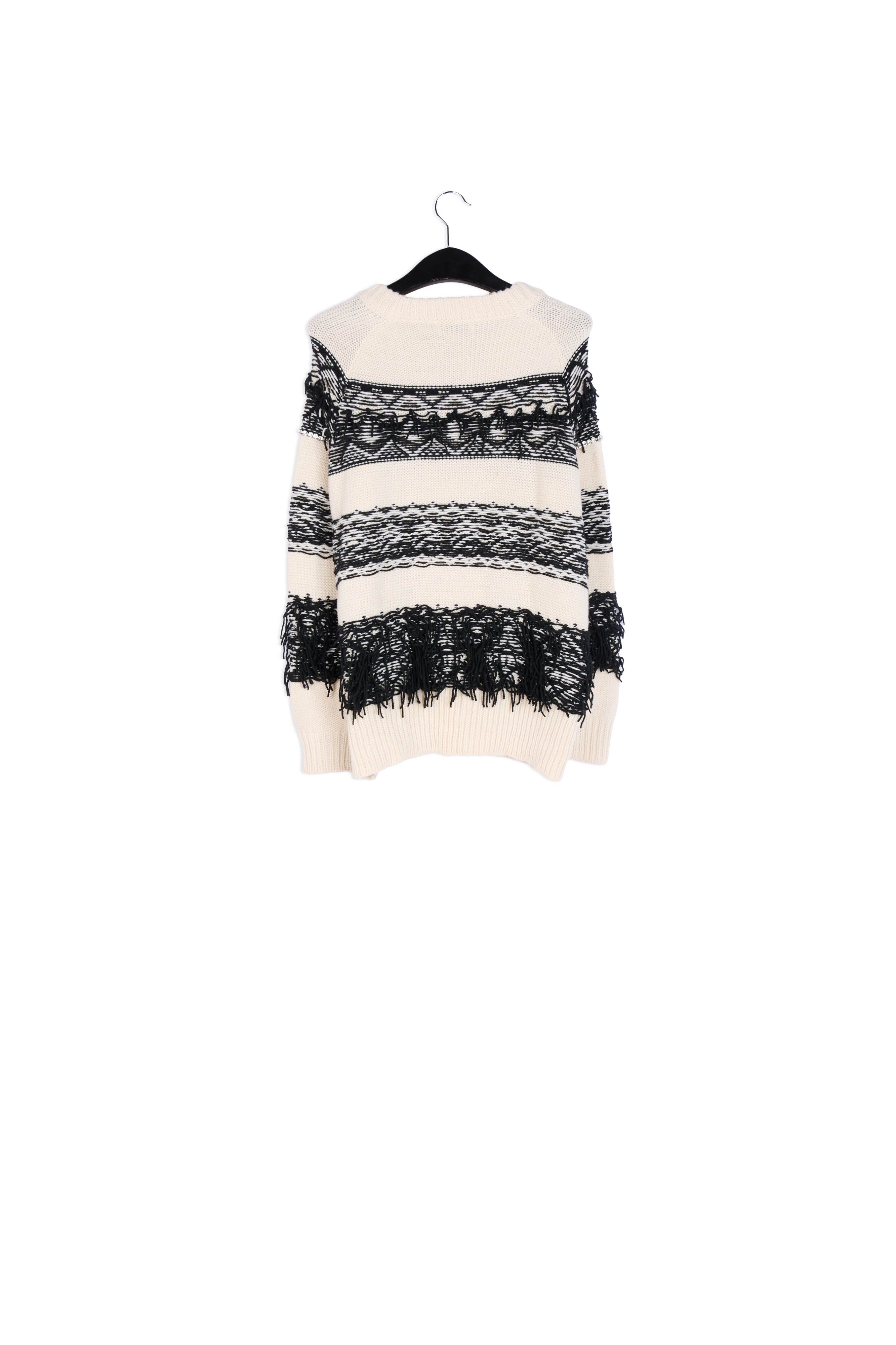 Grey, black and white inside-out sweater RE—SSENTIEL | Essentiel second hand