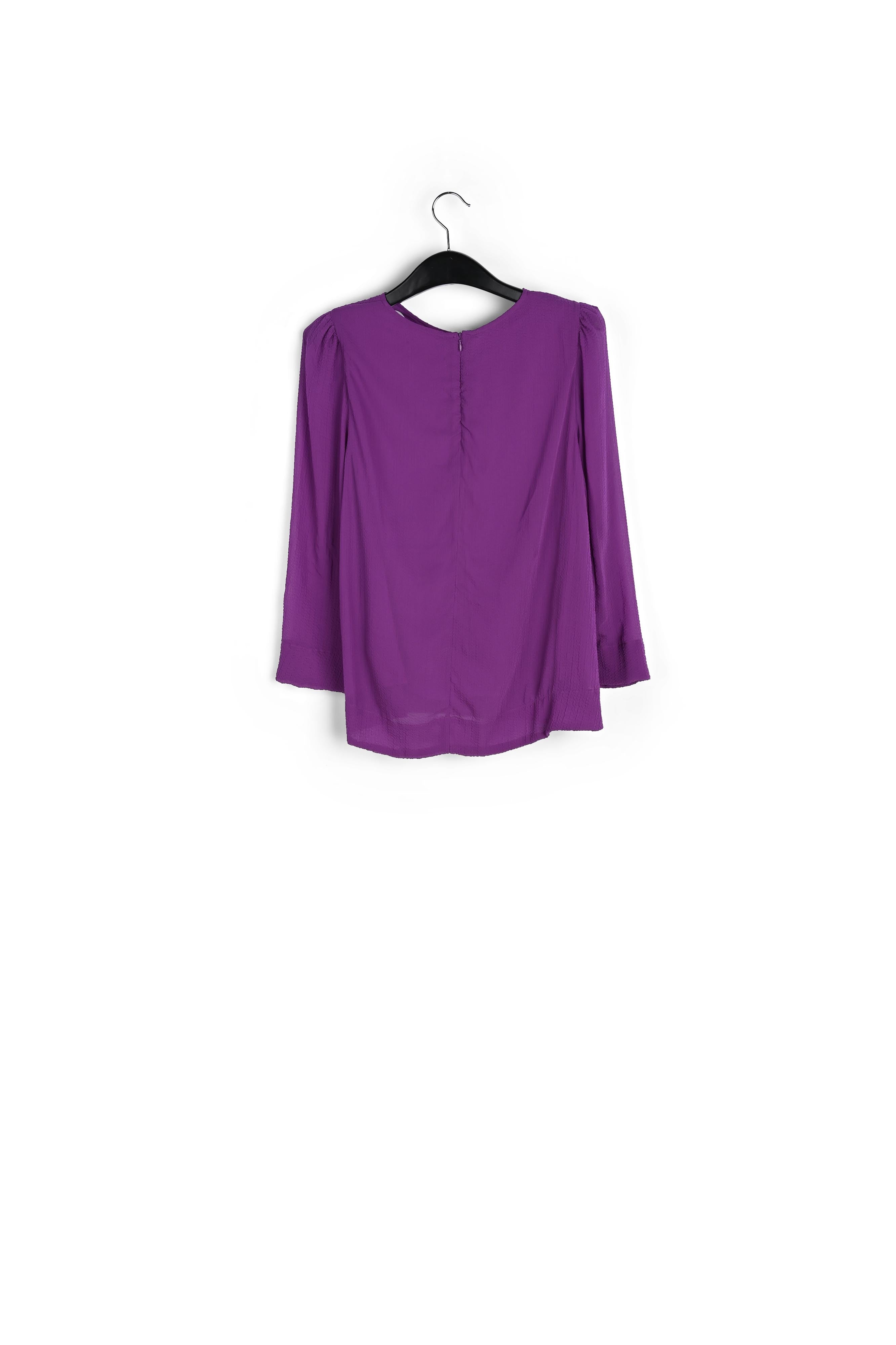 Purple top with puffed shoulders RE—SSENTIEL | Essentiel second hand