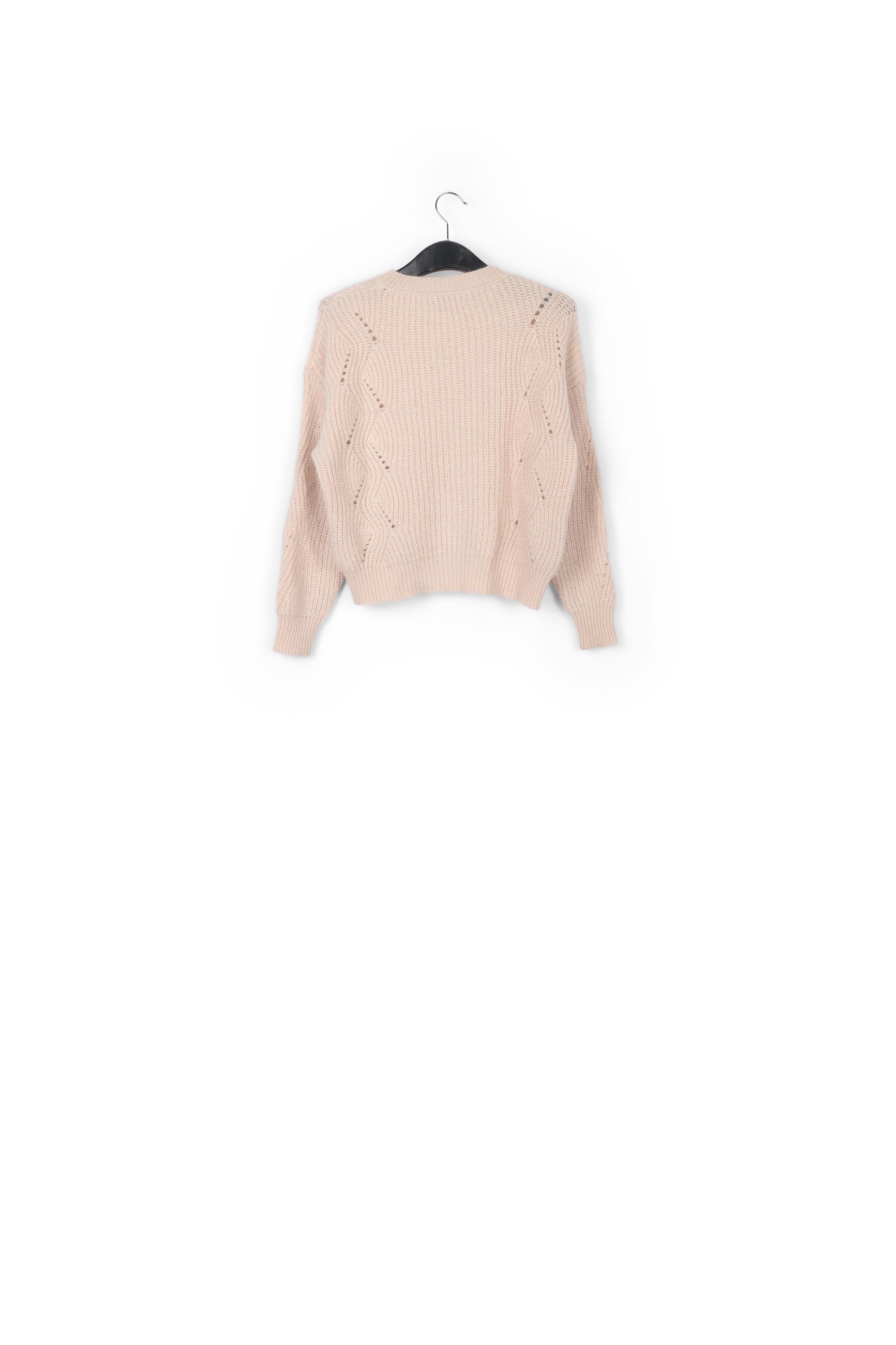 Pull côtelé blanc cassé en mélange de mohair RE—SSENTIEL | Essentiel second hand
