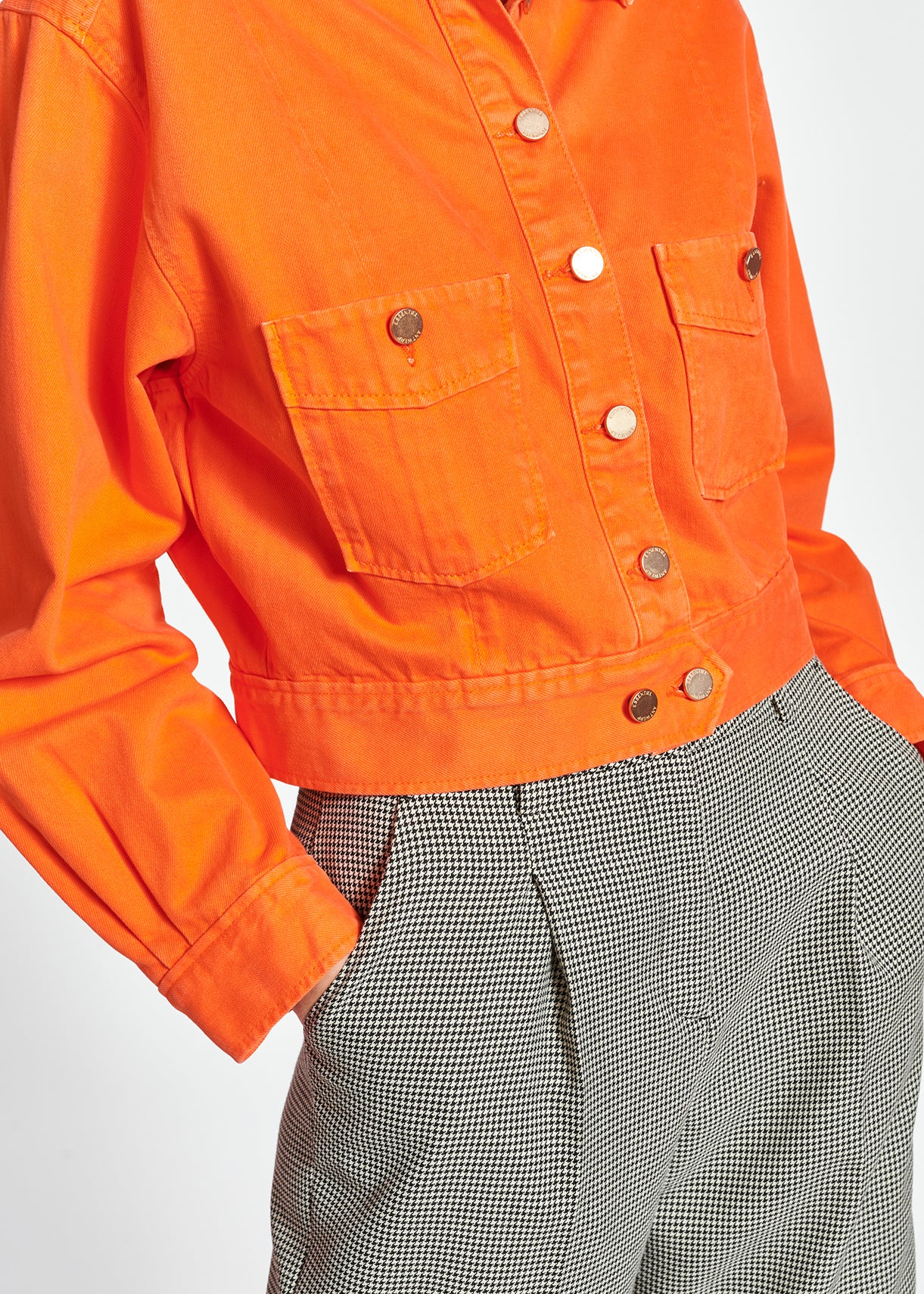 Veste en jean orange vif RE—SSENTIEL | Essentiel second hand
