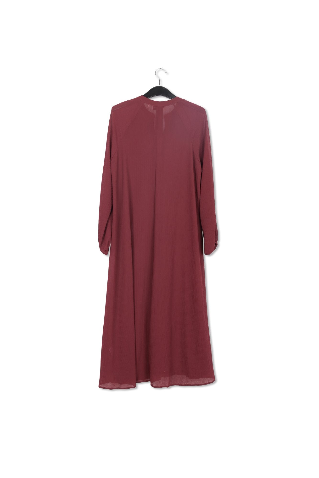 Robe chemise midi bordeaux avec ceinture RE—SSENTIEL | Essentiel second hand