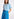 Blauwe midirok met witte stippen Faume - seconde main