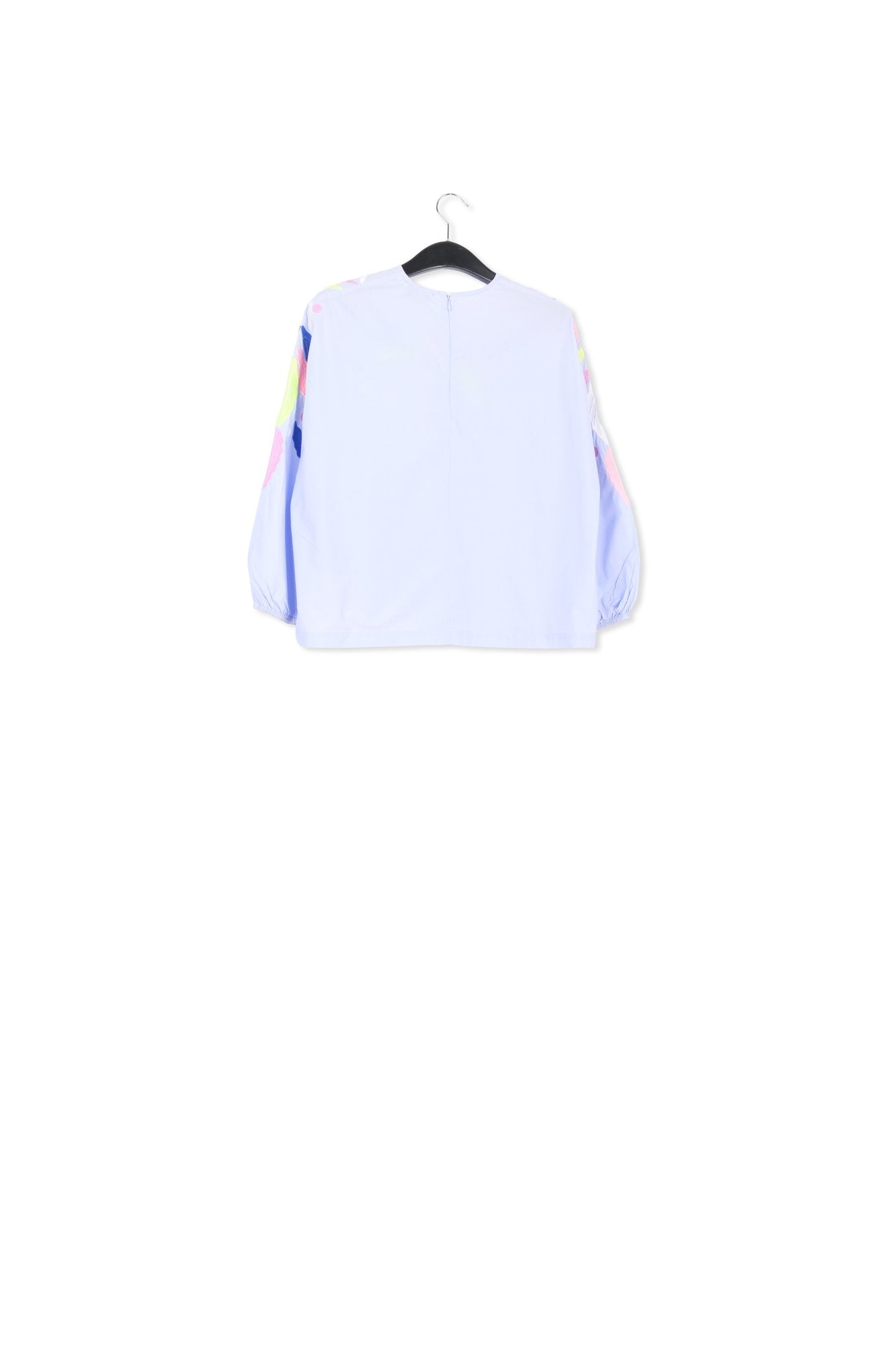 Top en coton bleu clair à  broderies RE—SSENTIEL | Essentiel second hand