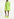 White and lime green floral print cotton knee-length shirt dress Faume - seconde main
