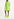 White and lime green floral print cotton knee-length shirt dress Faume - seconde main