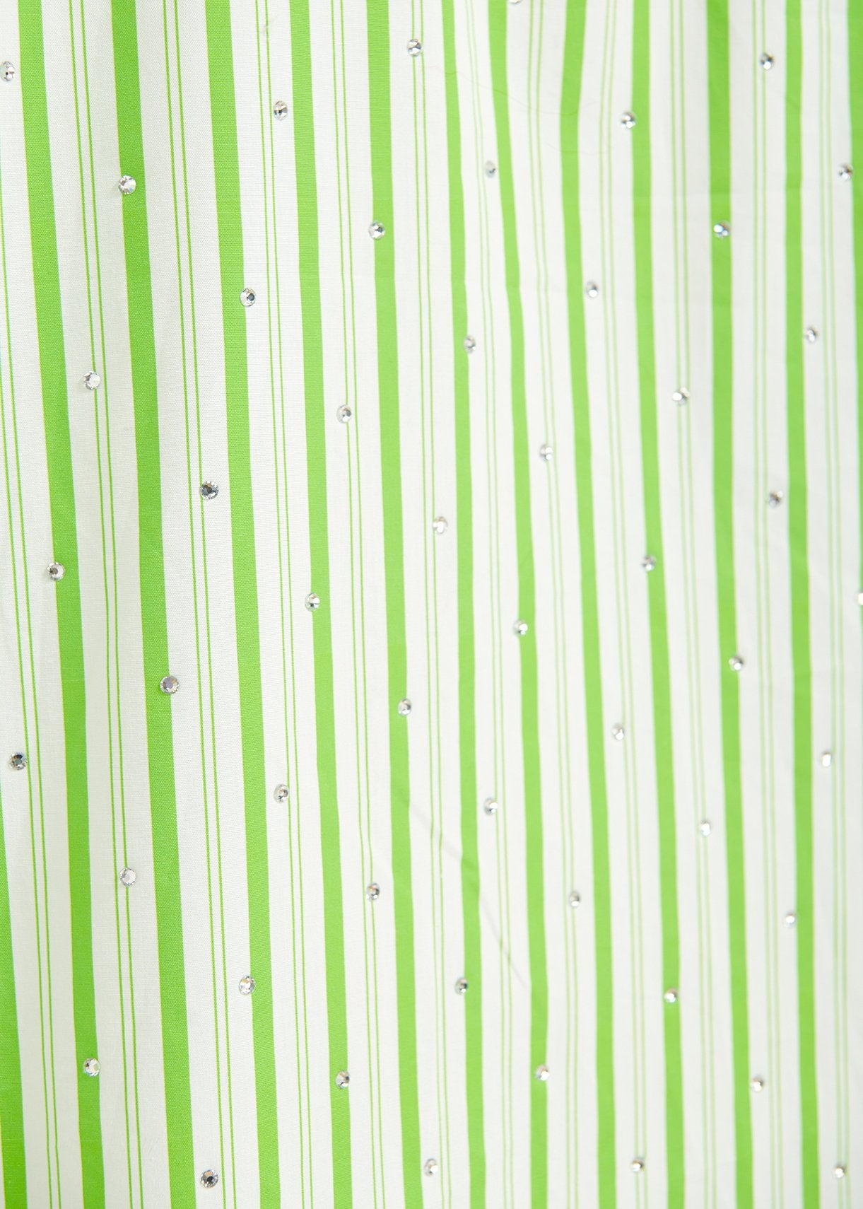 White and green striped cotton shirt with rhinestone embellishments RE—SSENTIEL | Essentiel second hand