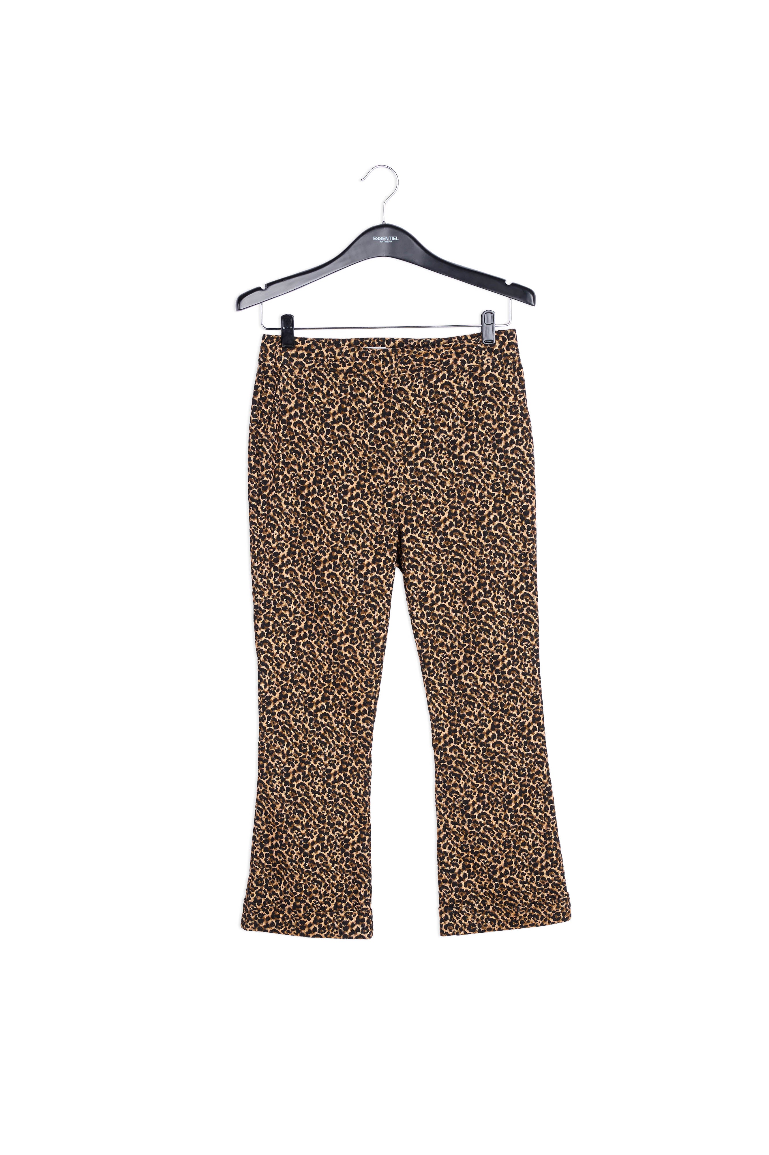 Flared-fit leopard-motif pants RE—SSENTIEL | Essentiel second hand