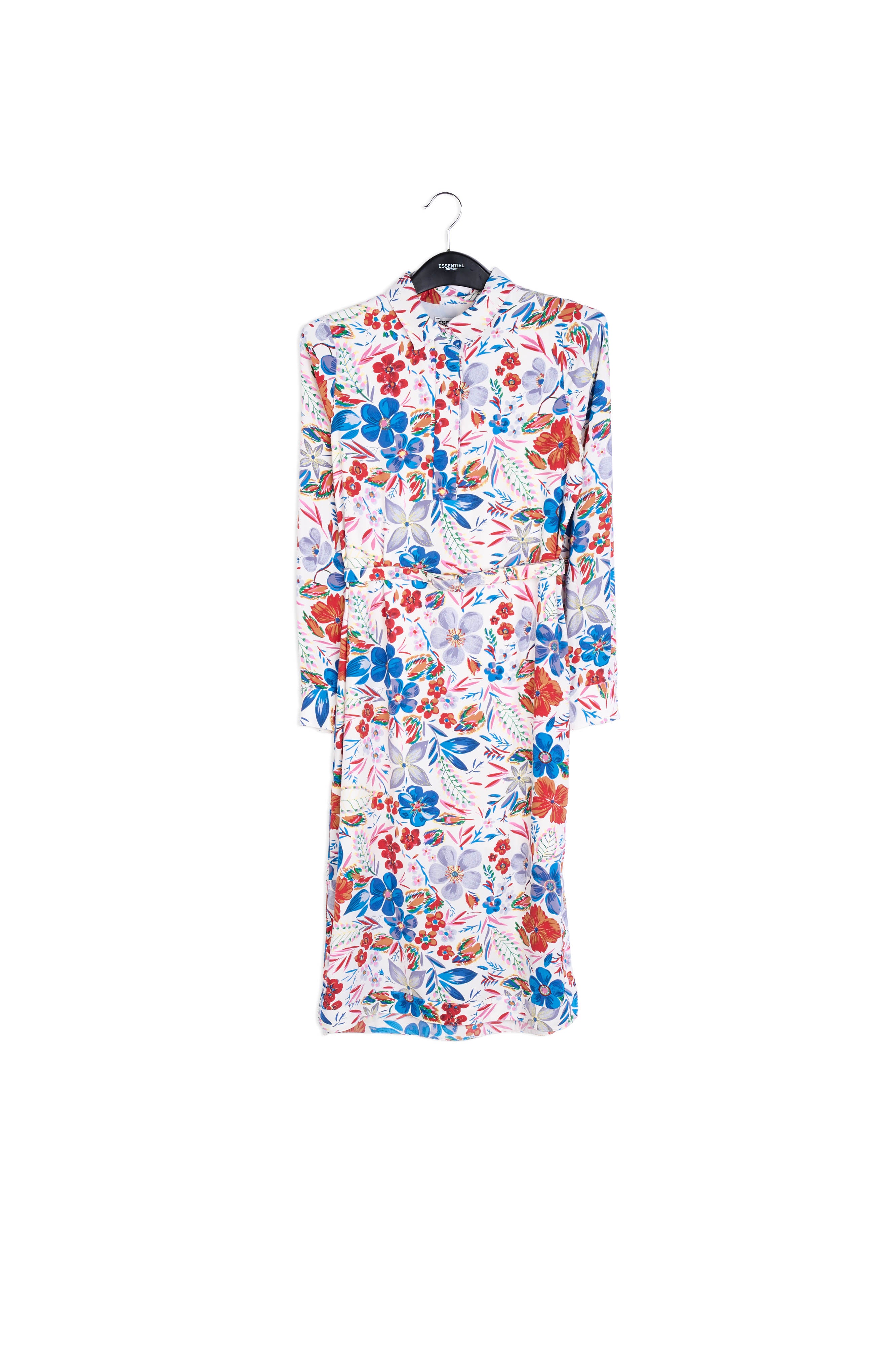 Off-white floral shirt dress RE—SSENTIEL | Essentiel second hand