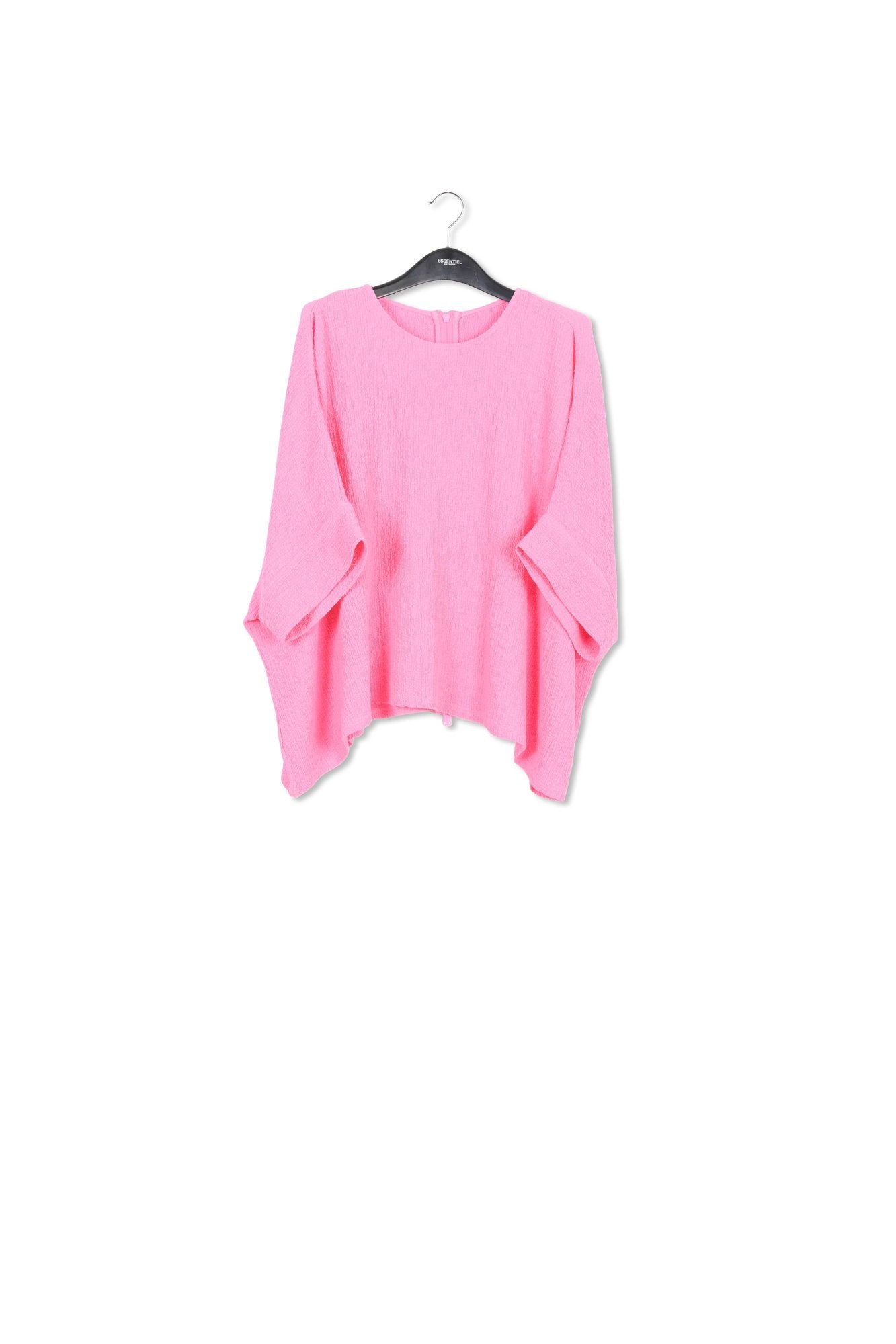 Pink oversized seersucker top RE—SSENTIEL | Essentiel second hand