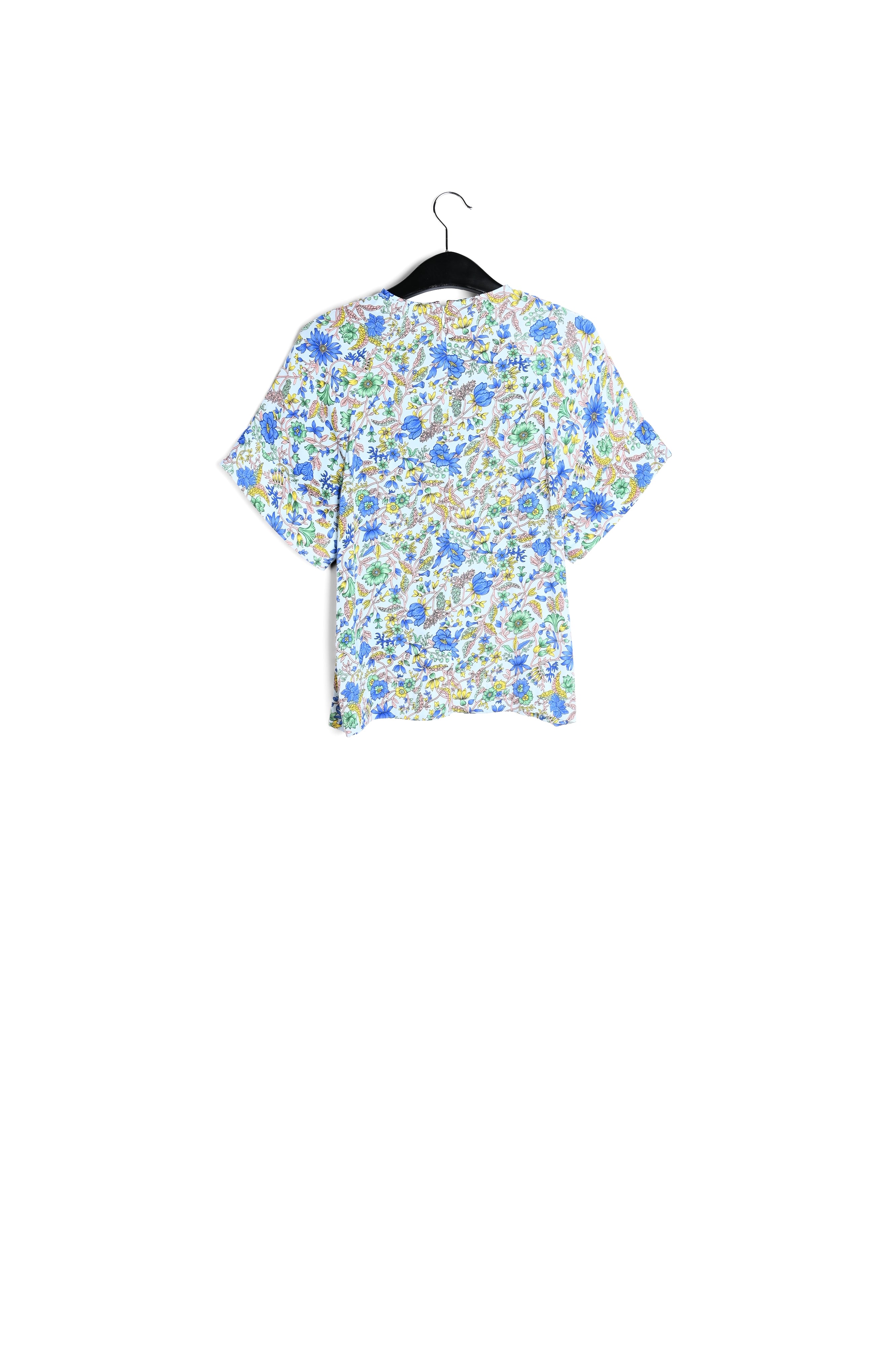 Light blue floral-print top RE—SSENTIEL | Essentiel second hand