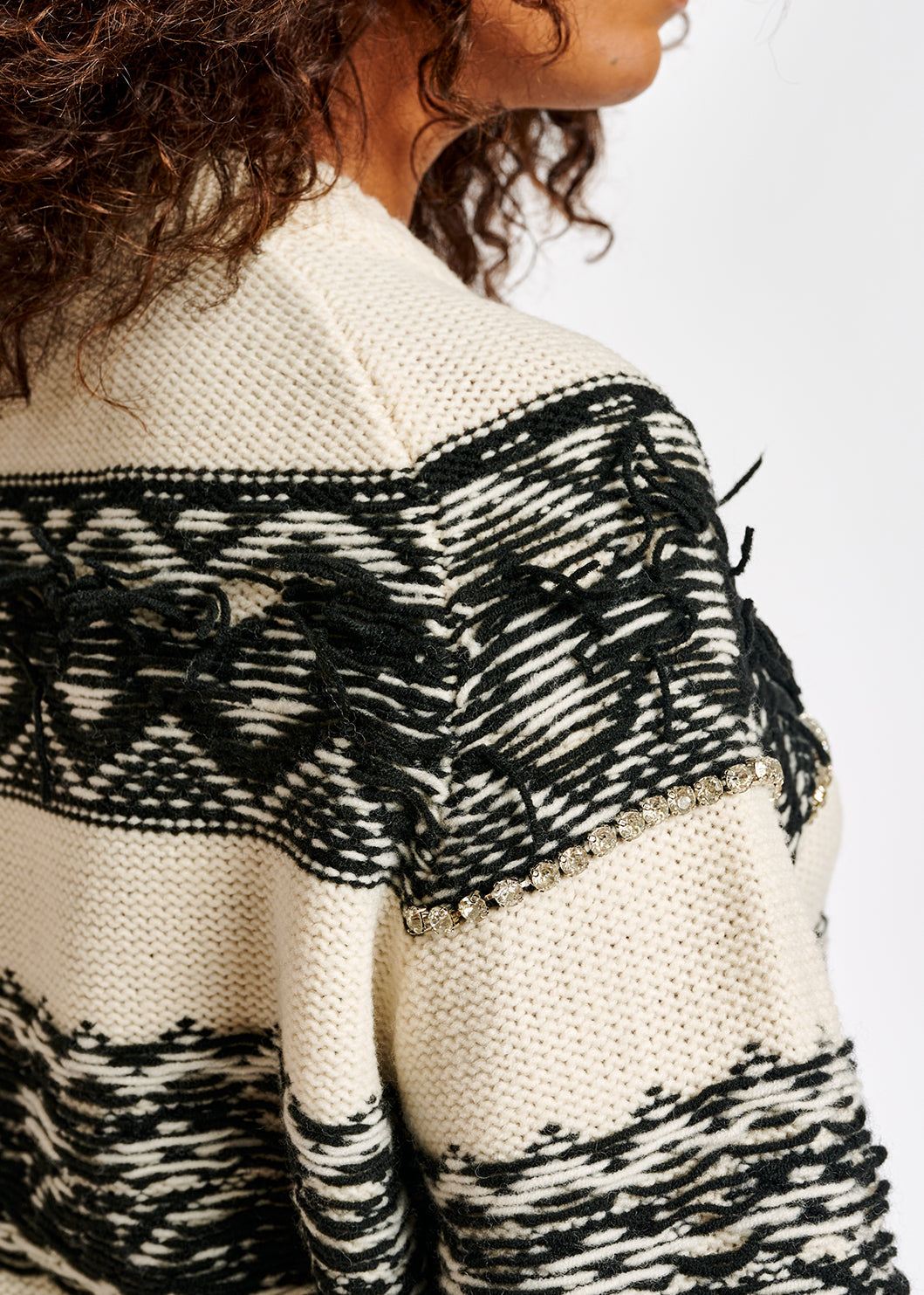 Grey, black and white inside-out sweater RE—SSENTIEL | Essentiel second hand