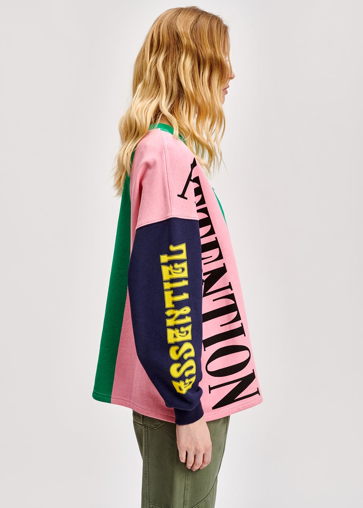 Multicolored printed cotton-jersey sweatshirt RE—SSENTIEL | Essentiel second hand