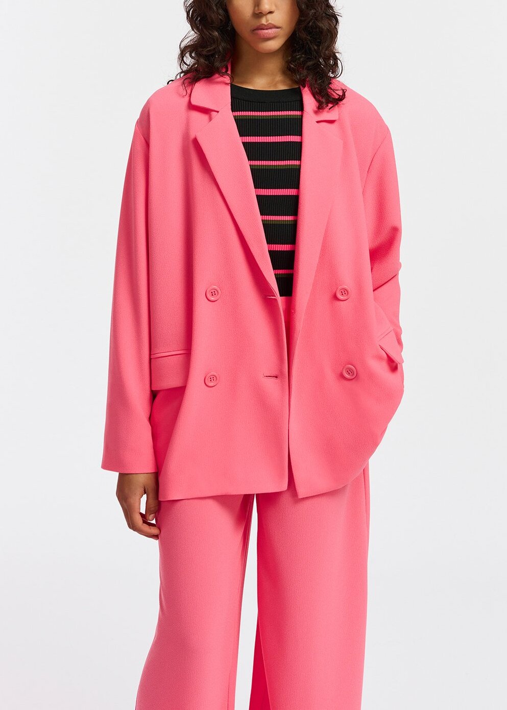 Blazer croisé rose RE—SSENTIEL | Essentiel second hand