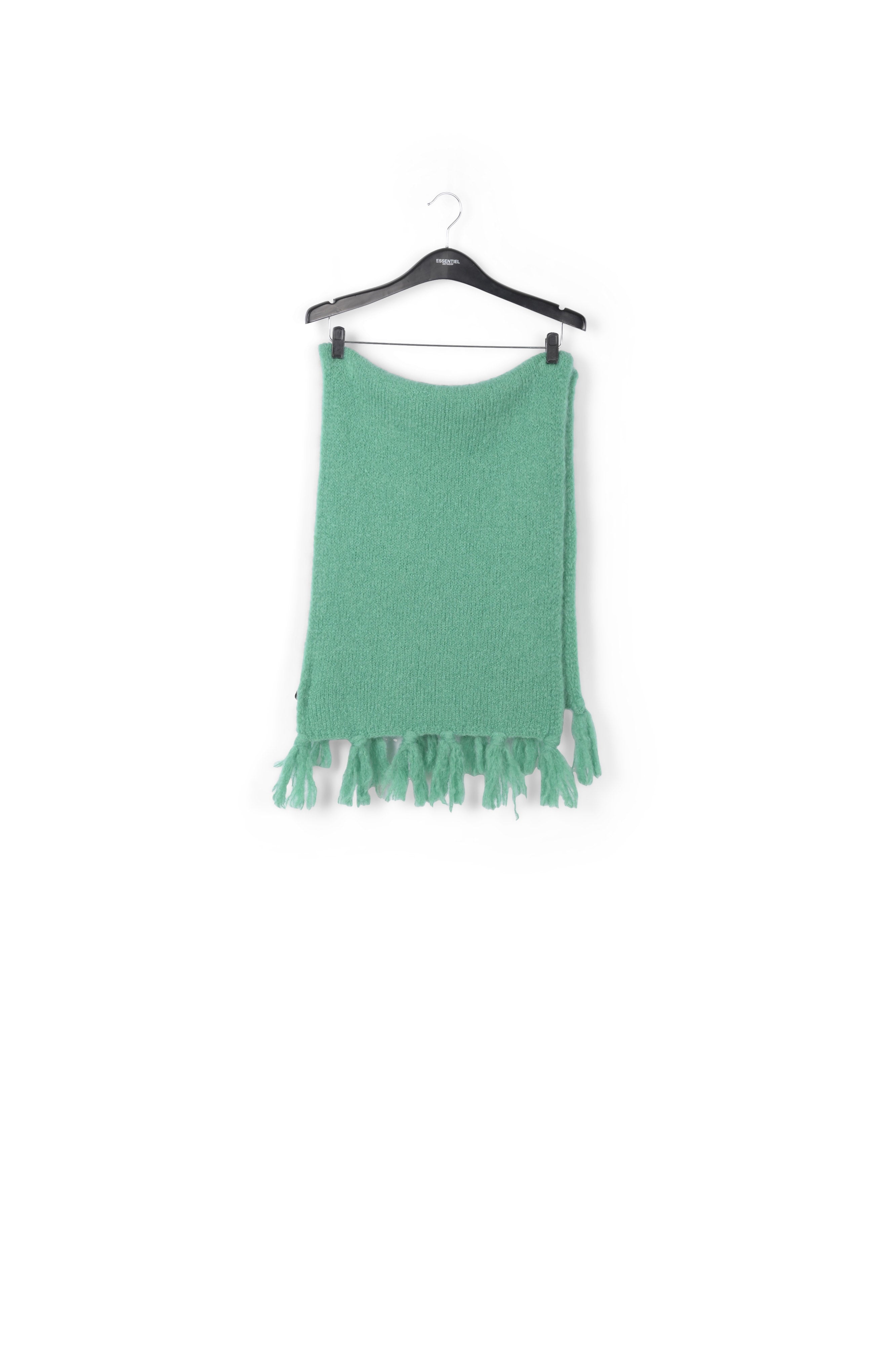 Teal oversized mohair-blend scarf RE—SSENTIEL | Essentiel second hand