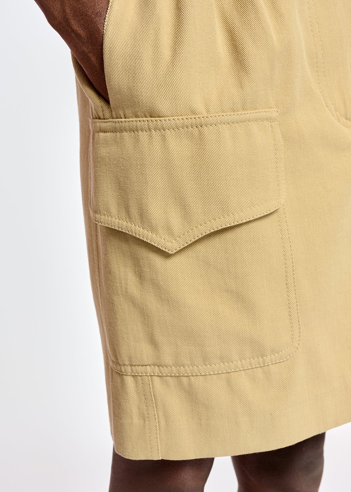 Jupe utilitaire en coton beige RE—SSENTIEL | Essentiel second hand