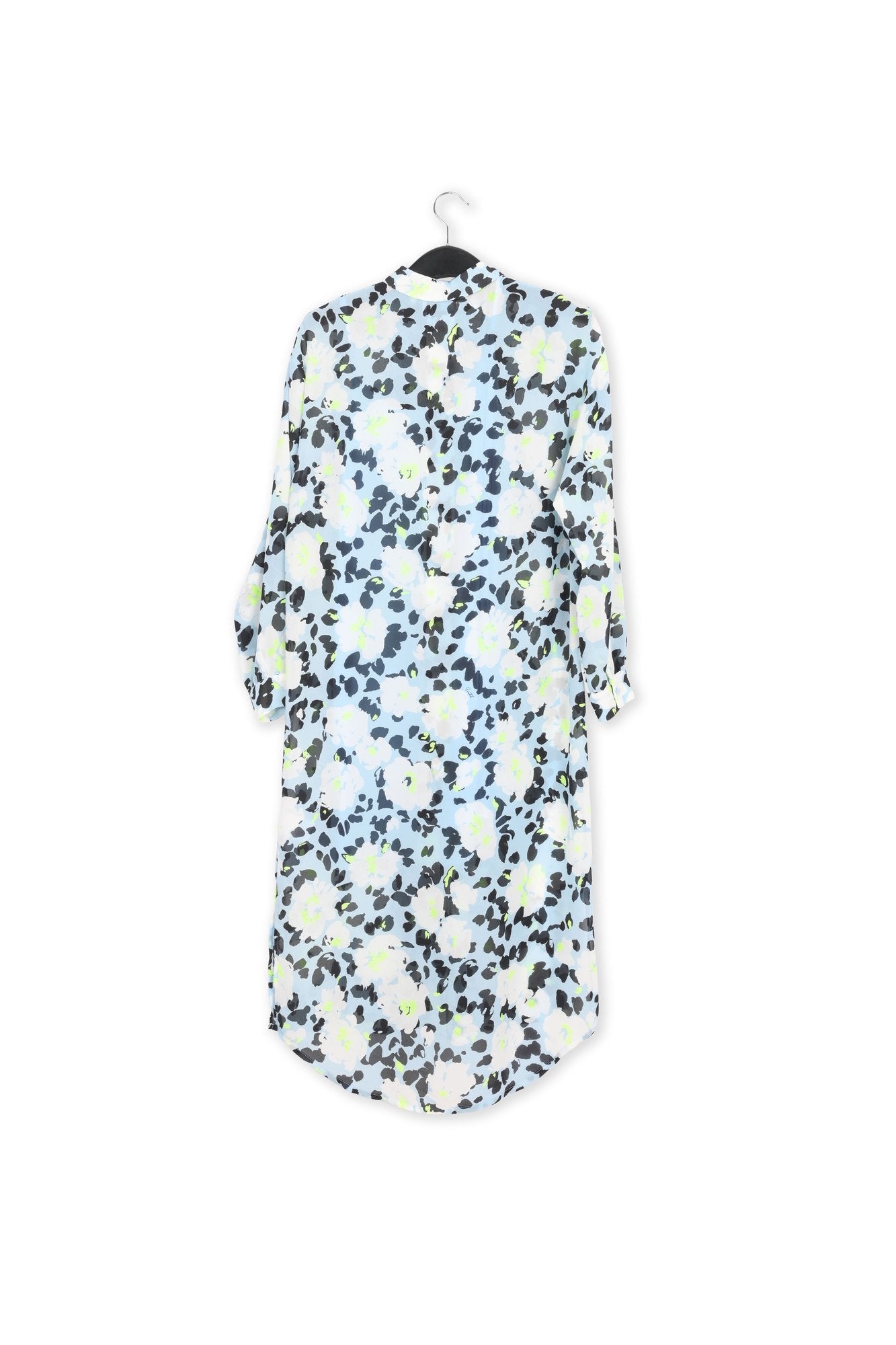 Light blue floral-print shirt dress RE—SSENTIEL | Essentiel second hand