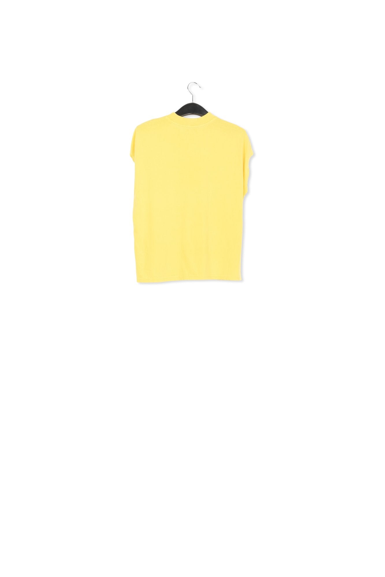 T-shirt jaune à  mancherons en coton bio RE—SSENTIEL | Essentiel second hand