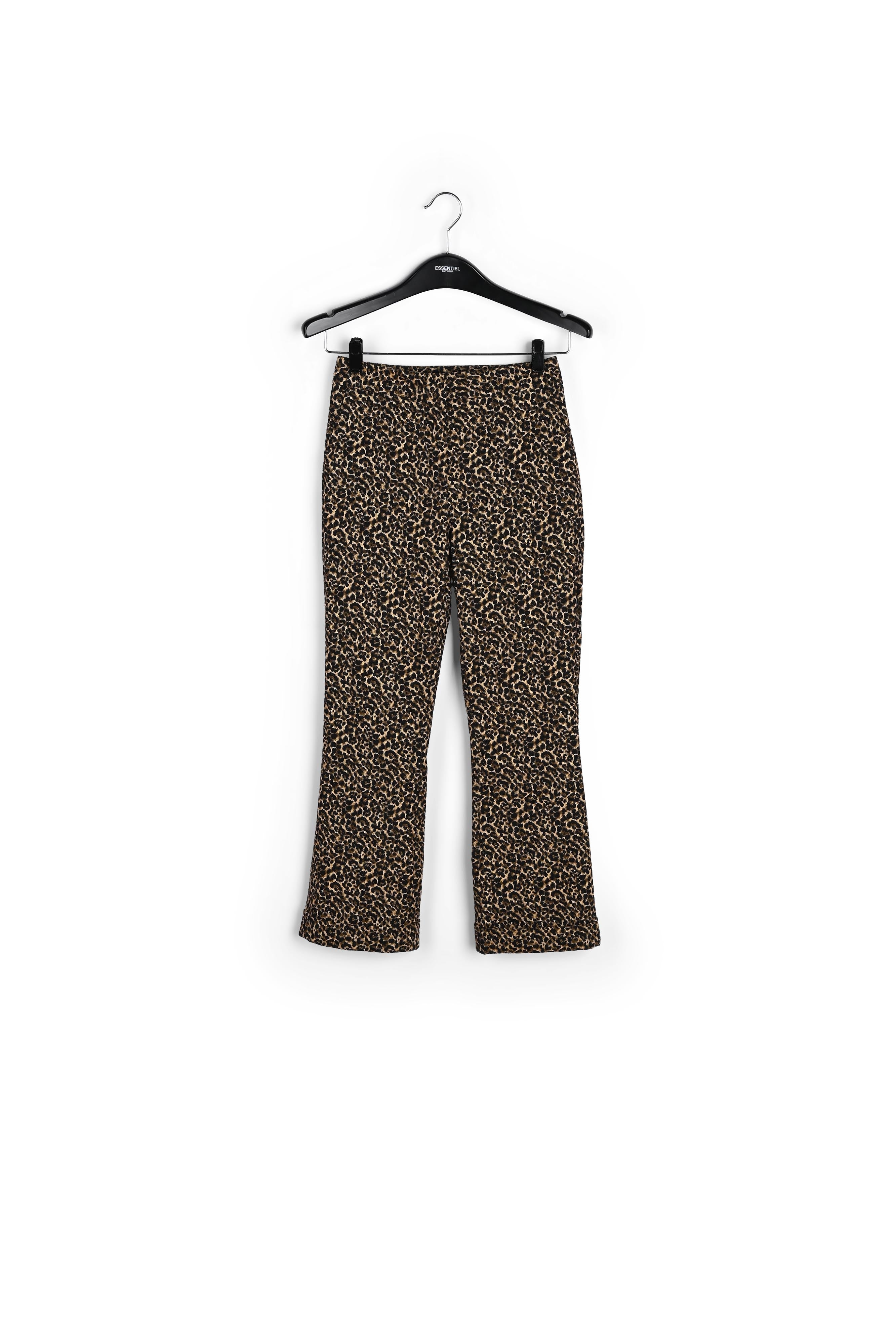 Wijd uitlopende broek met luipaardmotief RE—SSENTIEL | Essentiel second hand