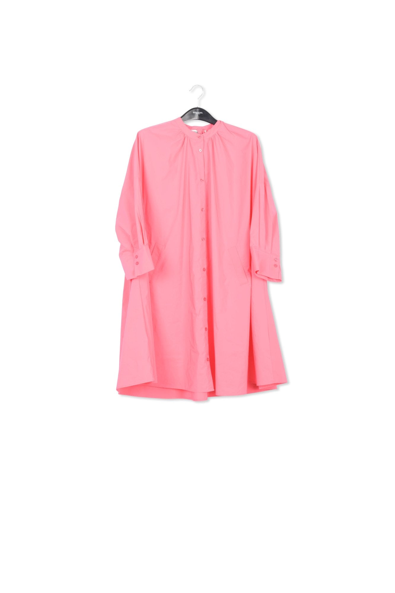 Pink knee-length oversized shirt dress RE—SSENTIEL | Essentiel second hand
