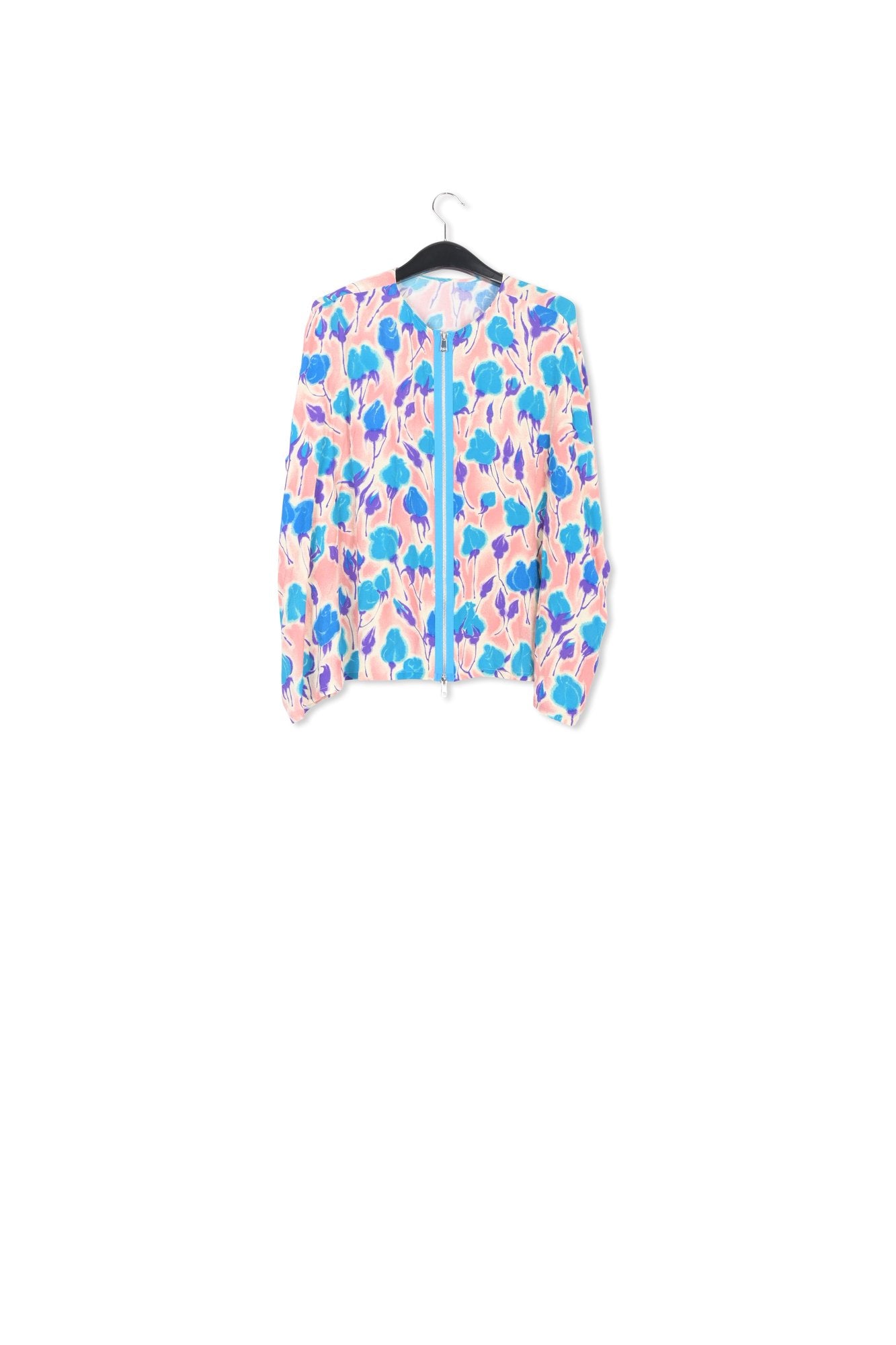 Light pink, blue and purple floral print oversized top RE—SSENTIEL | Essentiel second hand