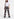 Beige cotton pants with dark blue graphic print Faume - seconde main