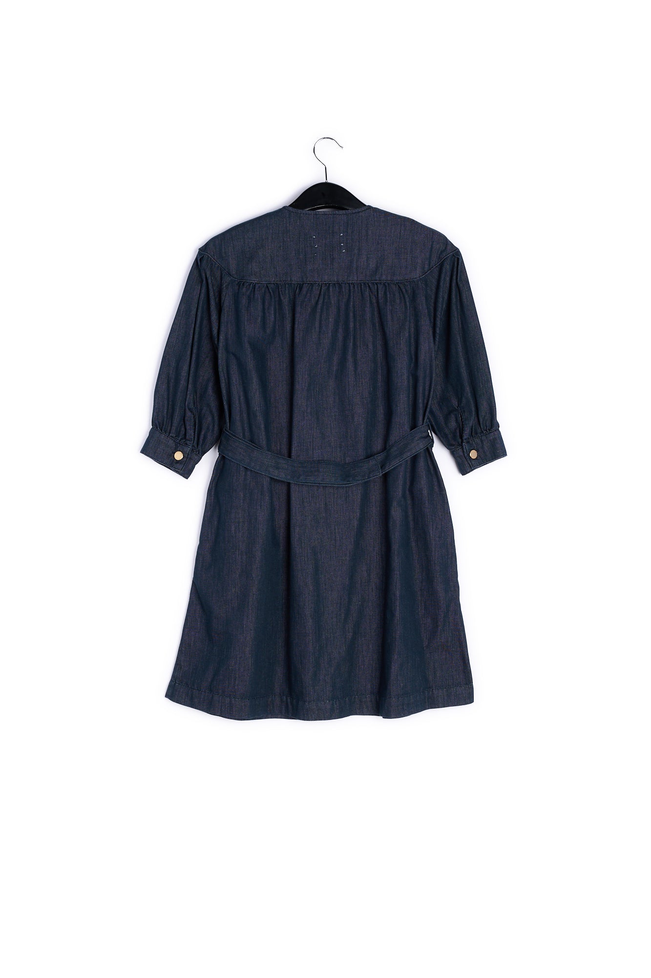 Donkerblauwe mini-jeansjurk RE—SSENTIEL | Essentiel second hand