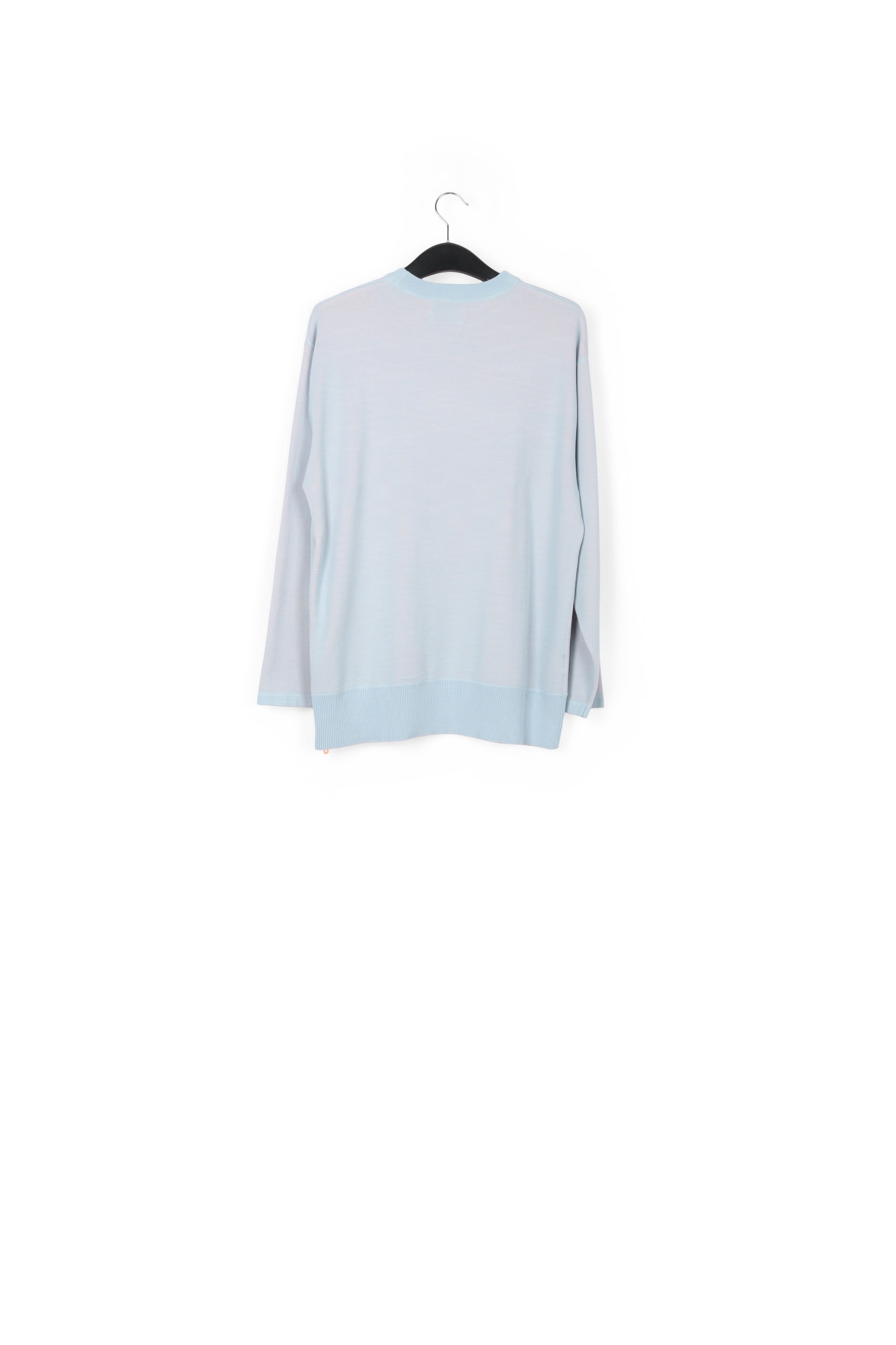 Pull carré en tricot bleu clair RE—SSENTIEL | Essentiel second hand