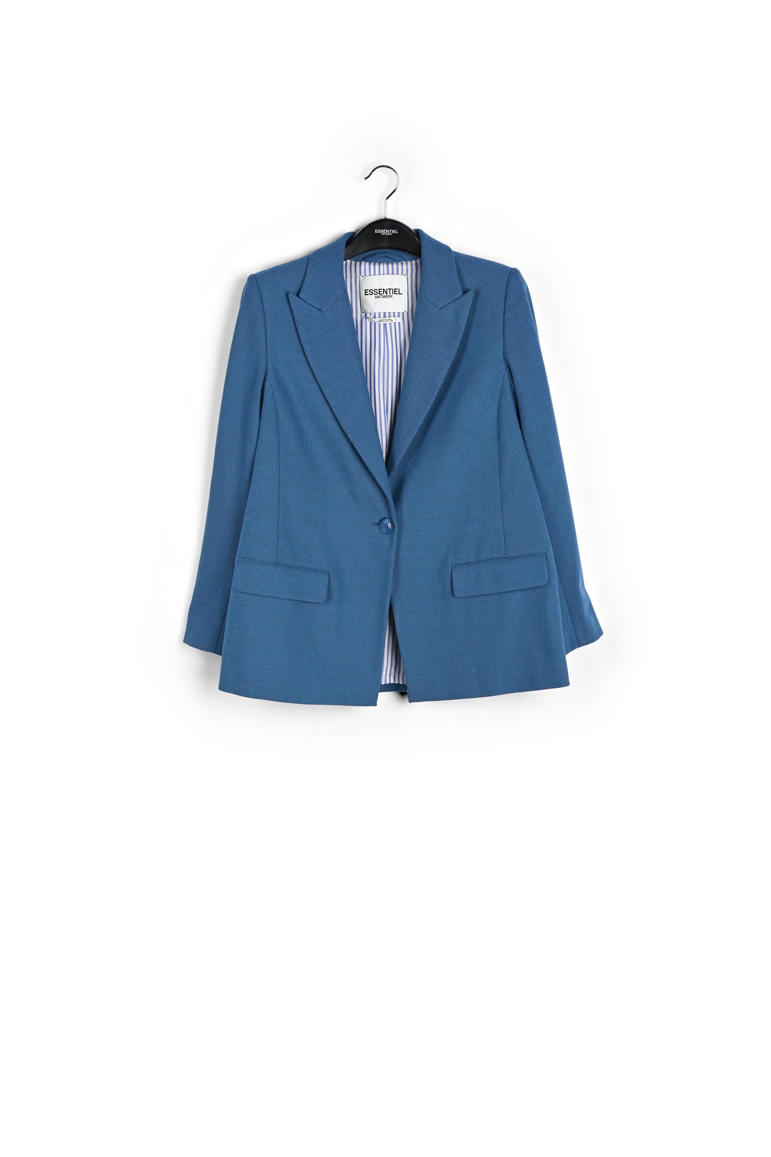 Blazer bleu à simple boutonnage RE—SSENTIEL | Essentiel second hand