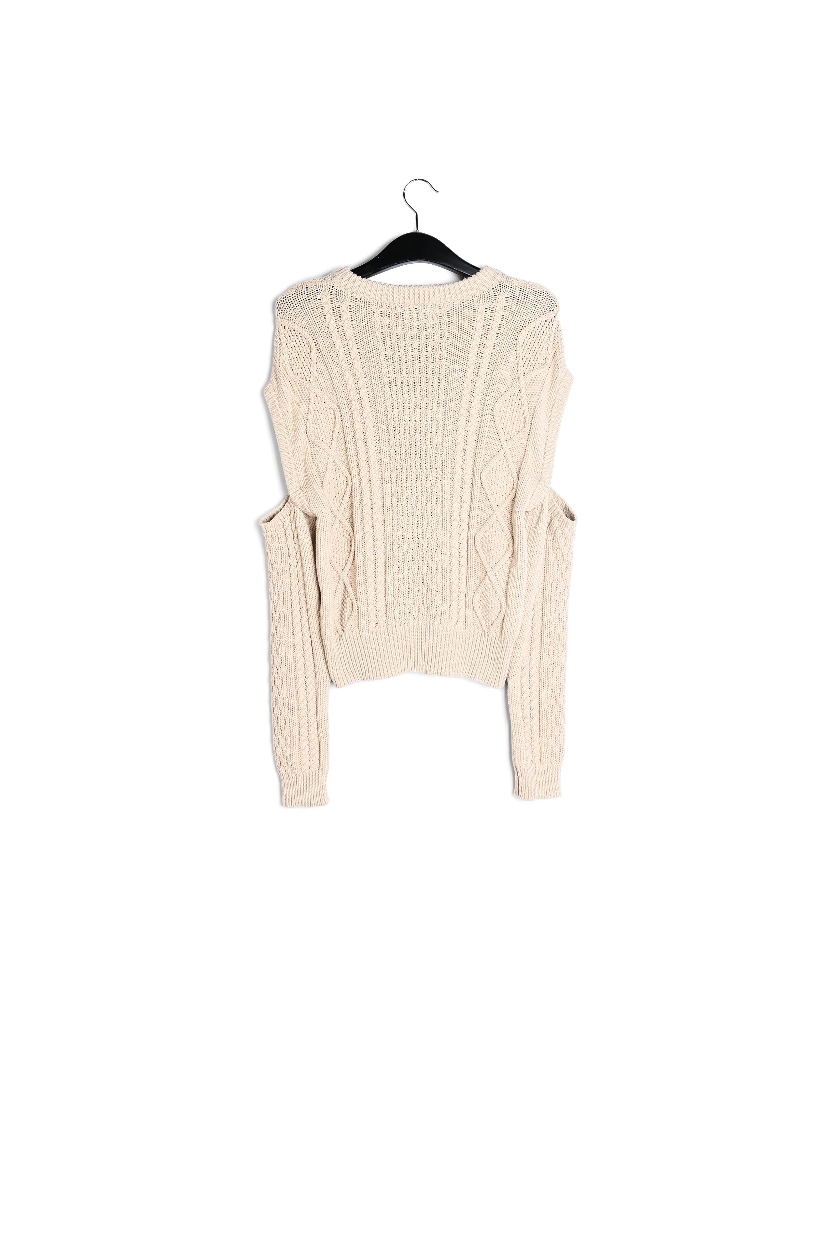 Pull écru en tricot torsadé avec manches détachables RE—SSENTIEL | Essentiel second hand