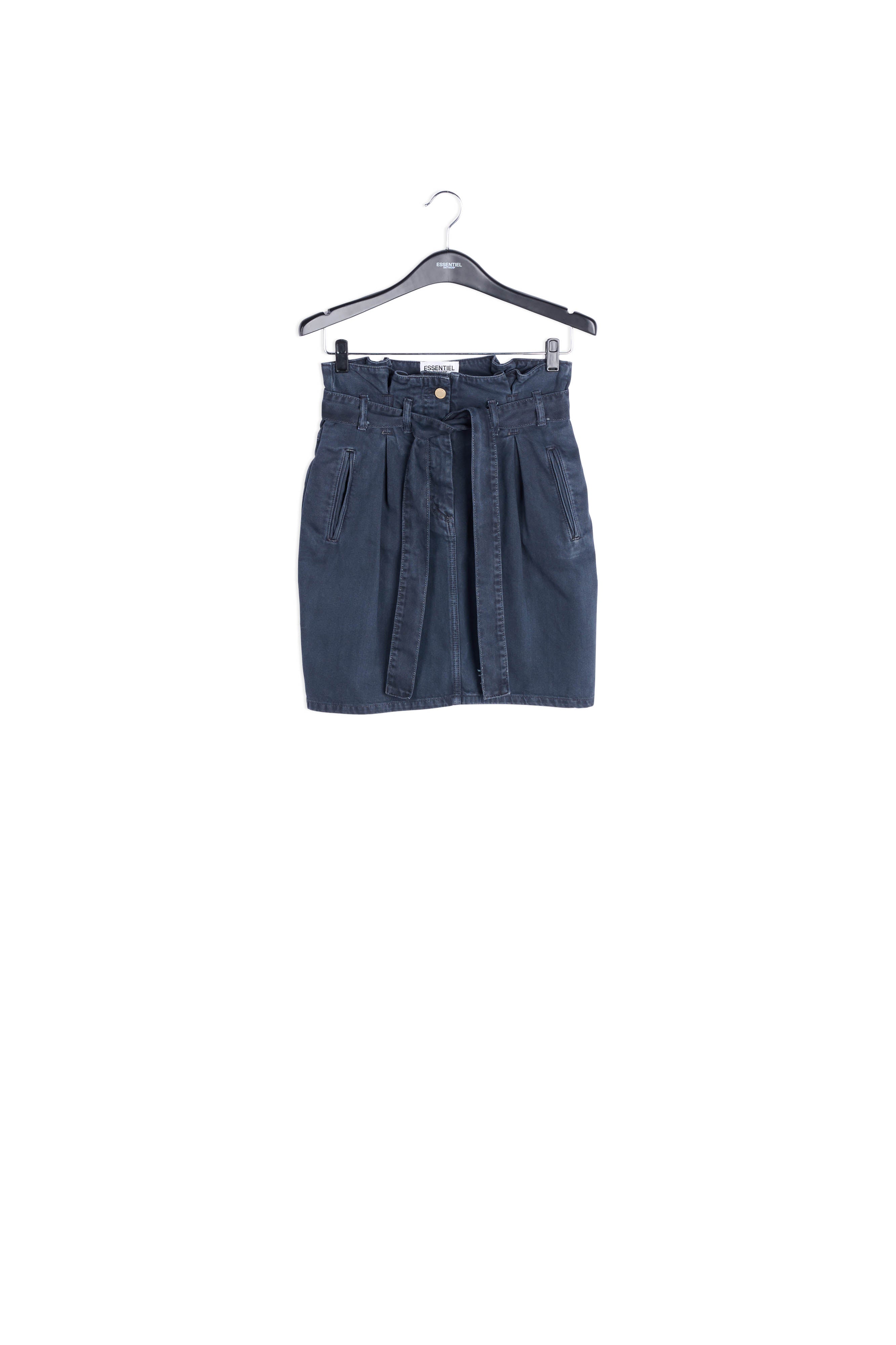 Black high-waisted mini skirt RE—SSENTIEL | Essentiel second hand