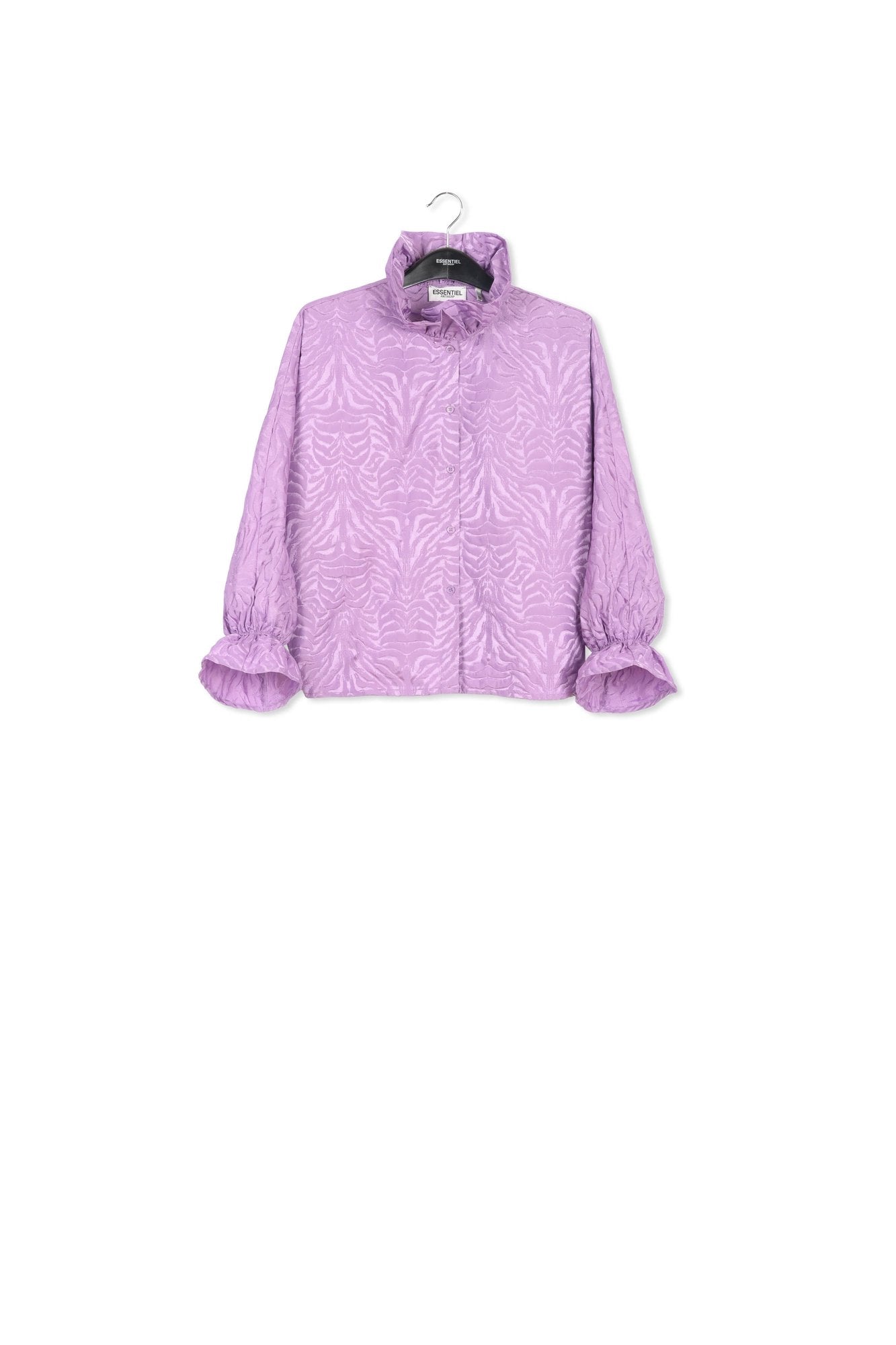 Lilac zebra jacquard shirt RE—SSENTIEL | Essentiel second hand