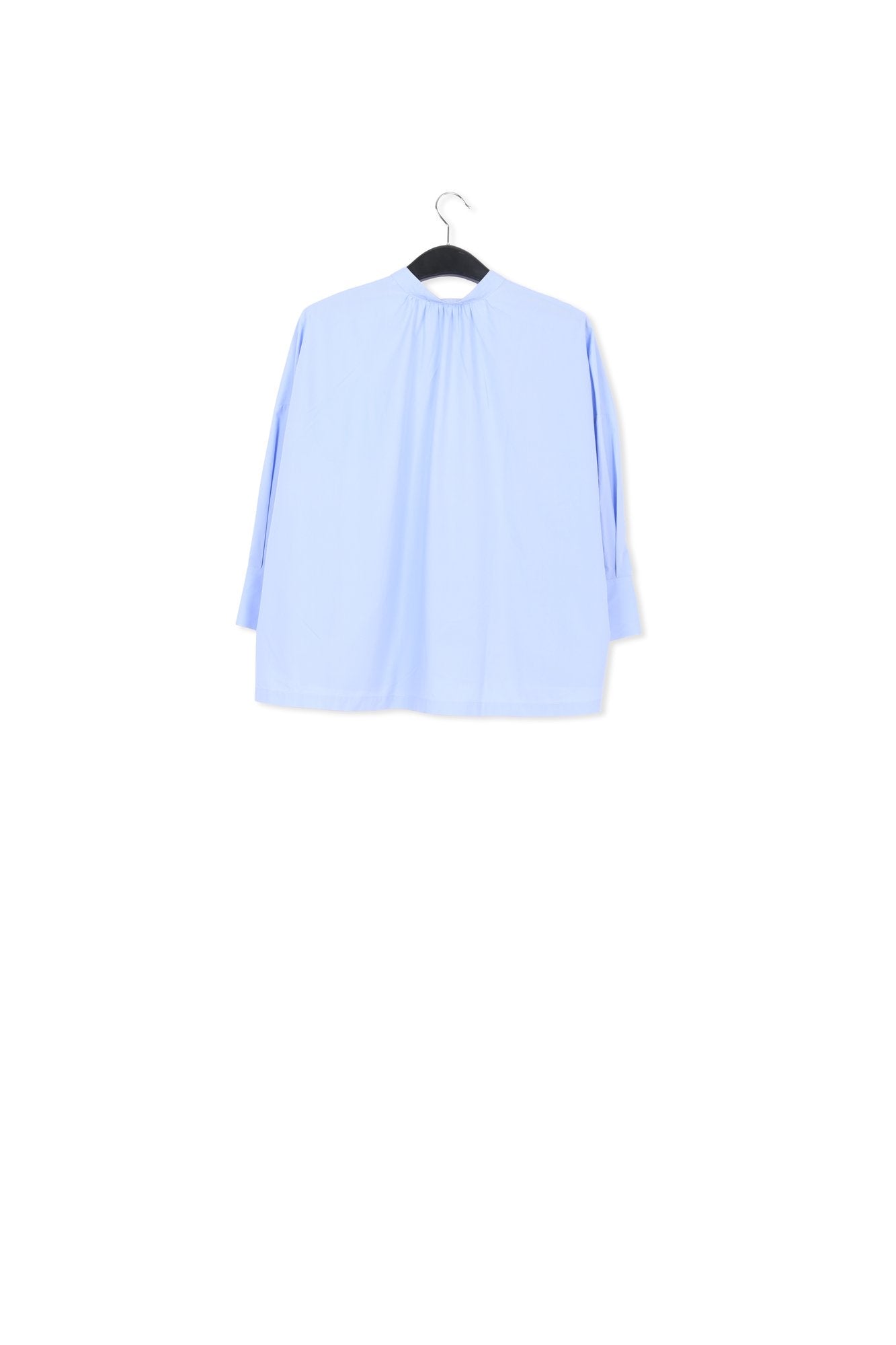 Blauw oversized overhemd van katoen RE—SSENTIEL | Essentiel second hand