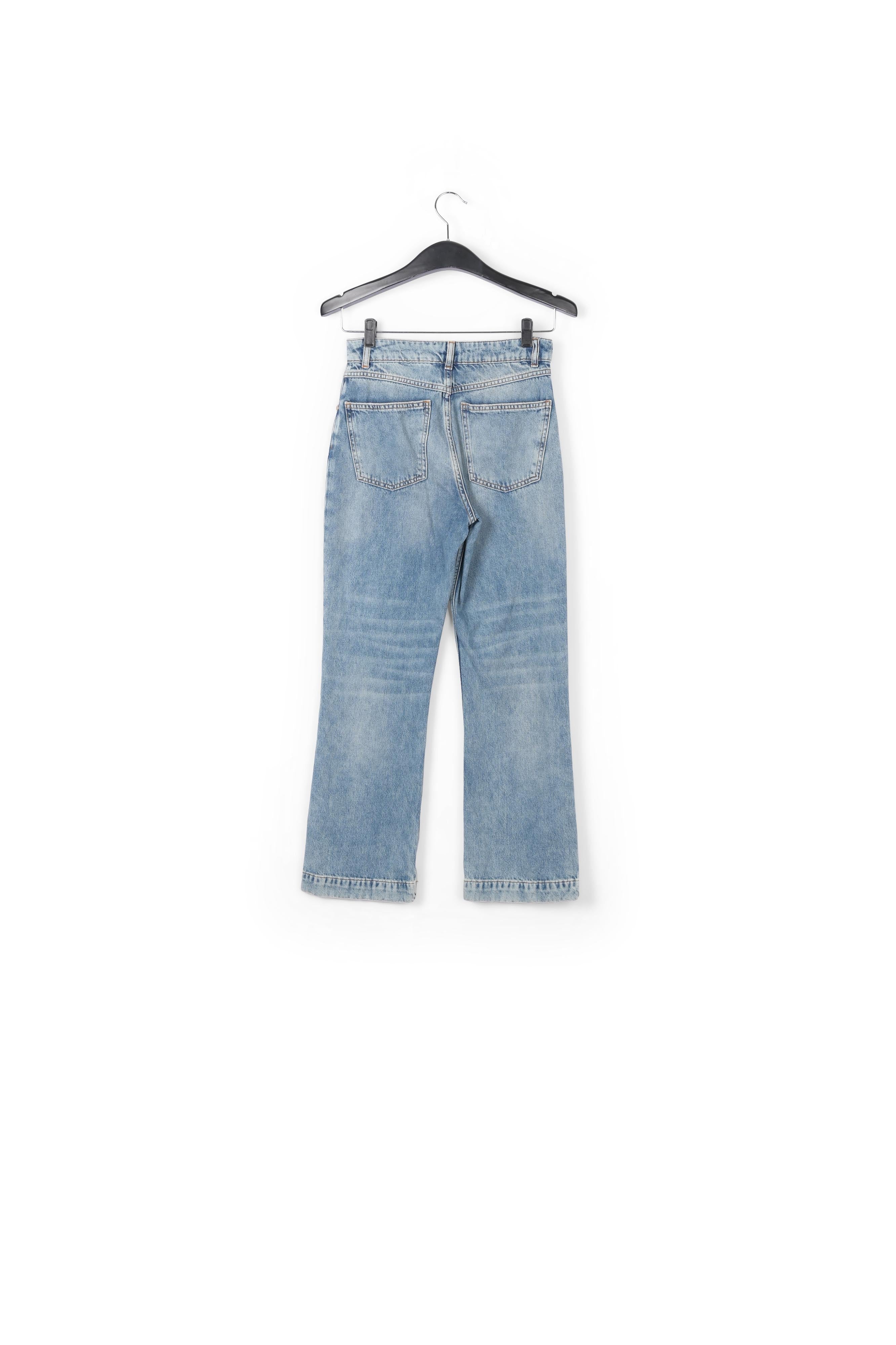 Cropped high-rise blue jeans RE—SSENTIEL | Essentiel second hand